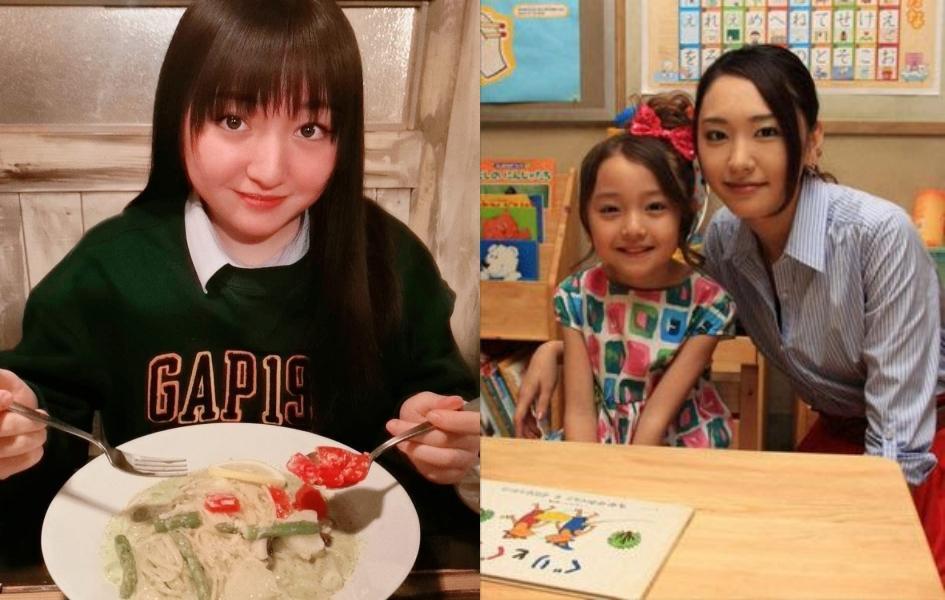 谷花音7歲時與新垣結衣合作《全開女孩》，17歲的她變得圓潤豐腴，引起網友討論。（左翻攝谷花音ig，右為網路圖片）