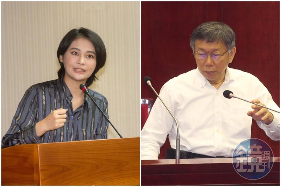 賴品妤（左）、柯文哲（右）皆在各自臉書上譴責任何形式的暴力。（本刊資料照）