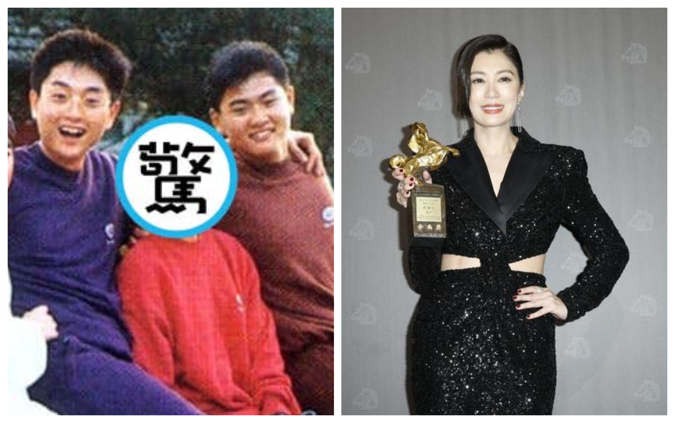 賈靜雯30年前出道作《神仙指頭》舊照被挖出。（左圖，翻攝李國超臉書，右圖本刊資料照）