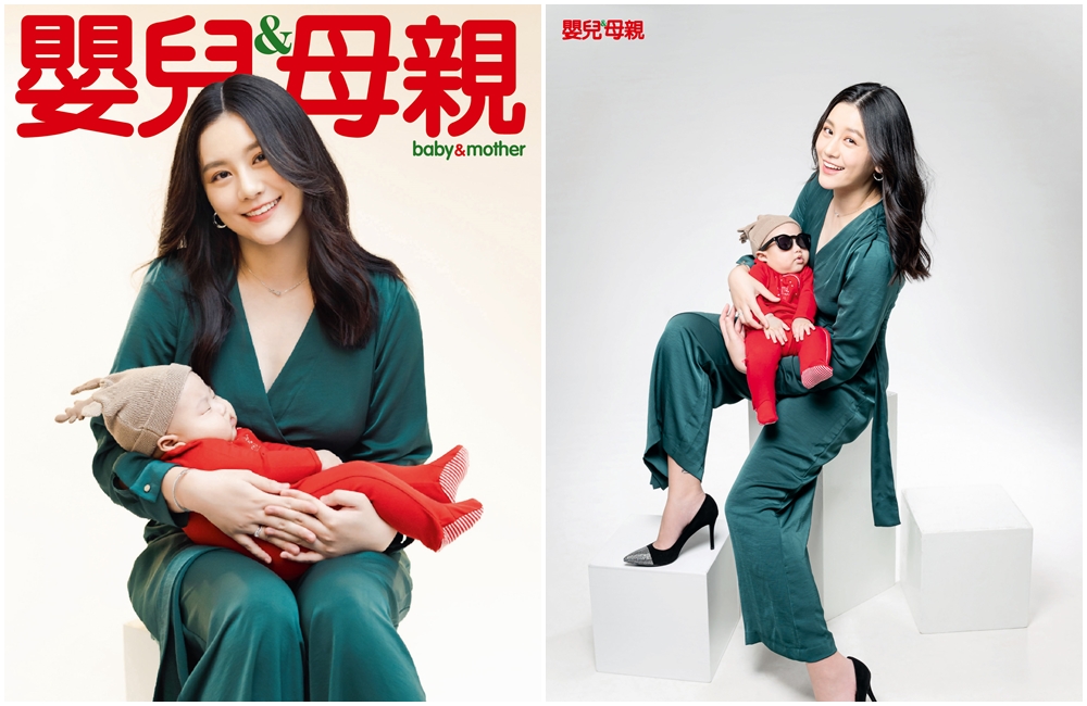 小蠻和4個月的至尊寶登上雜誌封面。（《嬰兒與母親》提供）