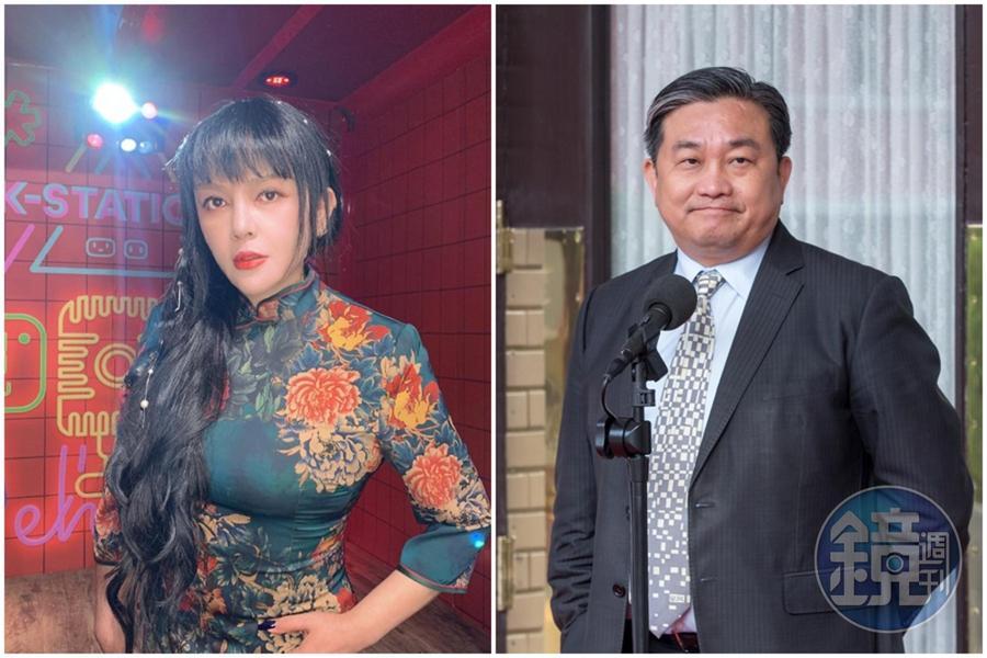 台籍歌手千百惠（左）曬出20年前就拿到的中國身分證，王定宇（右）反酸「不屑為伍」。（左圖翻攝自千百惠微博，右圖本刊資料照）