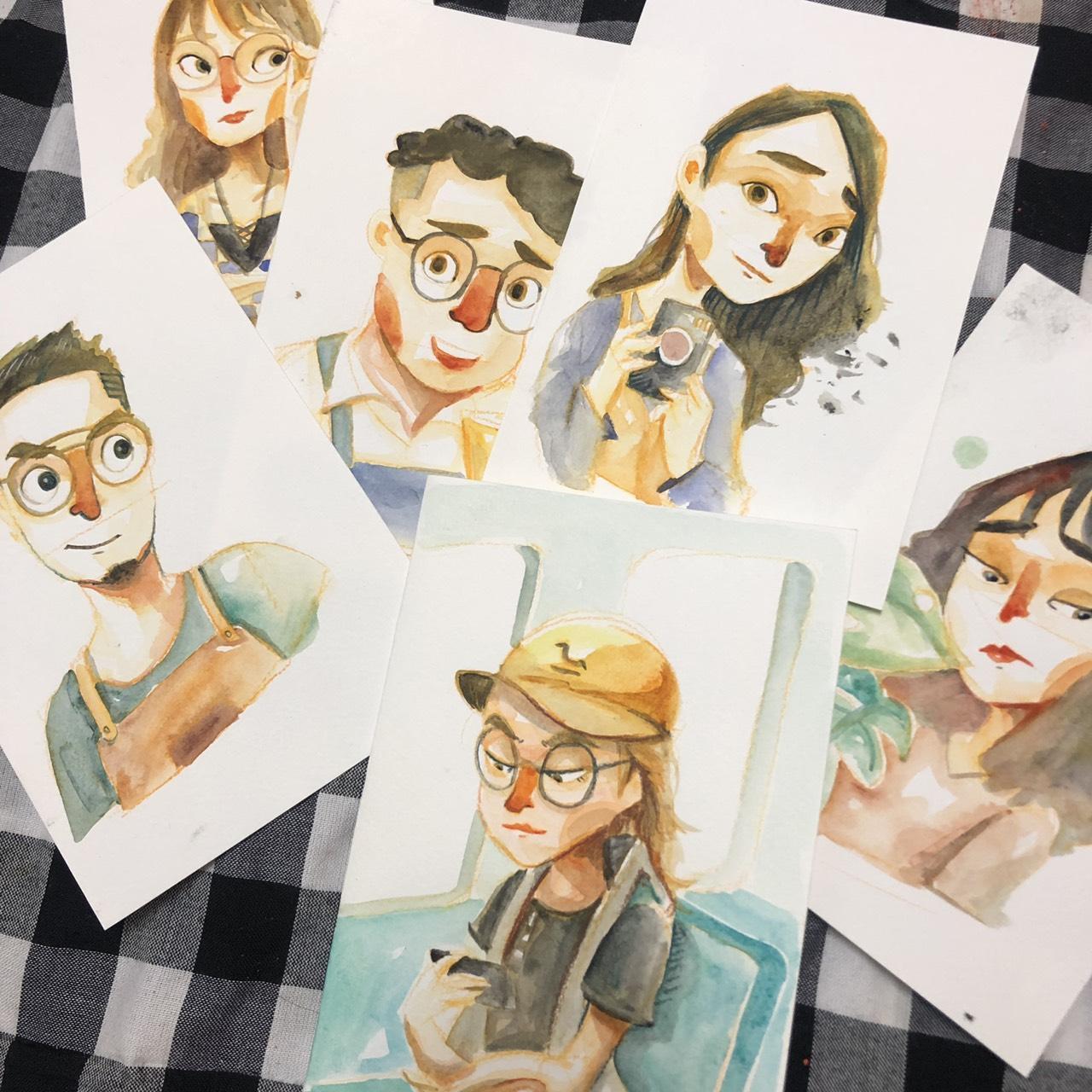 療傷系插畫家李白透過似顏繪作畫收集街頭各種人生故事。(17LIVE提供)