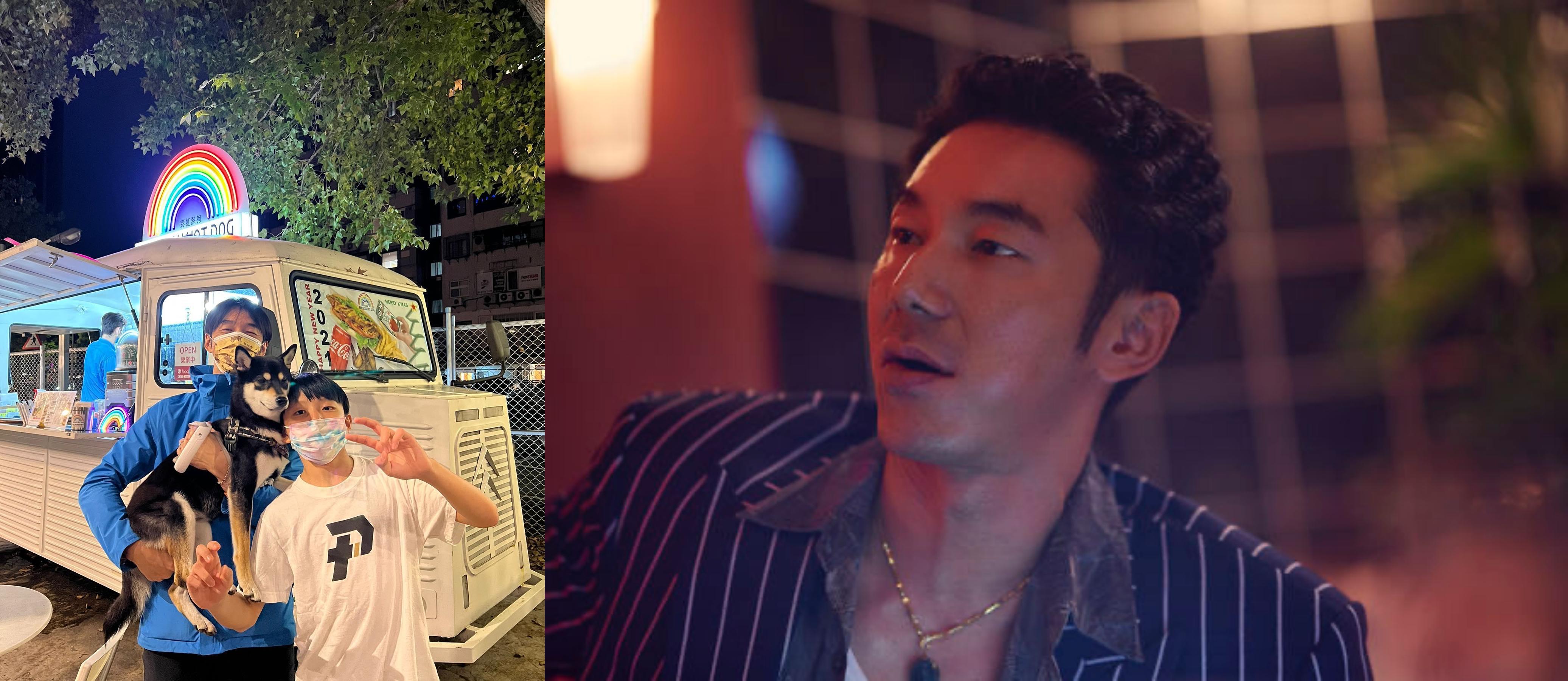 超疼兒女的李李仁還不敢給兒子看《華燈初上》自己的「彪哥」演出。(左:李李仁臉書、右:Netflix、百聿數碼提供)