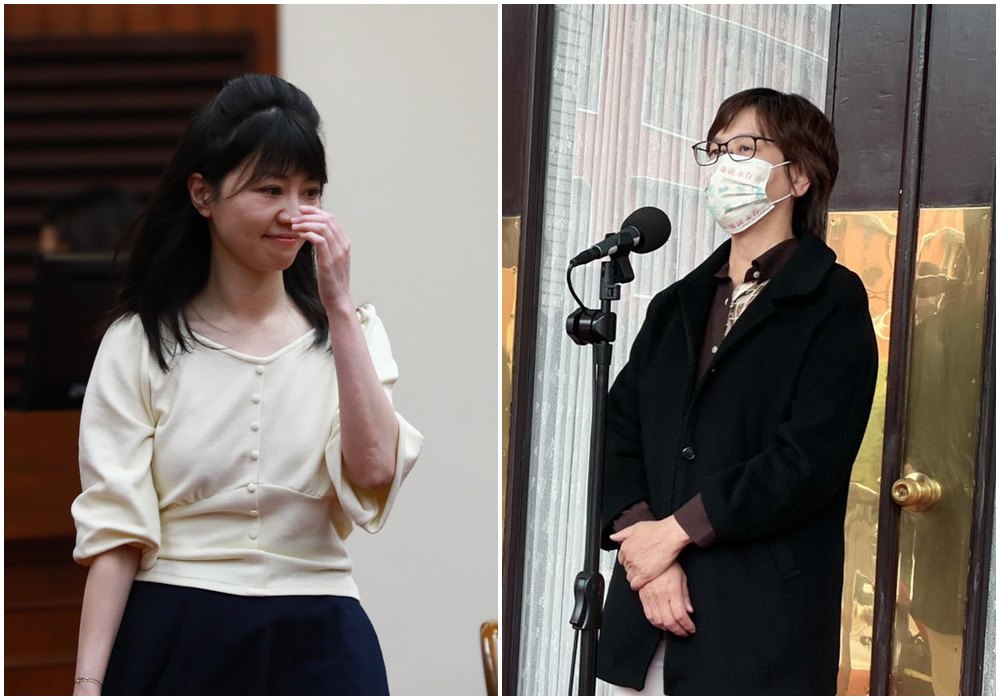 蔡壁如（右圖）說高嘉瑜（左圖）真的很勇敢。（本刊資料照、翻攝蔡壁如臉書）