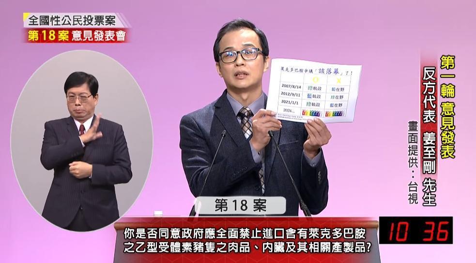 反方姜至剛表達意見。(翻攝自台視YouTube頻道)