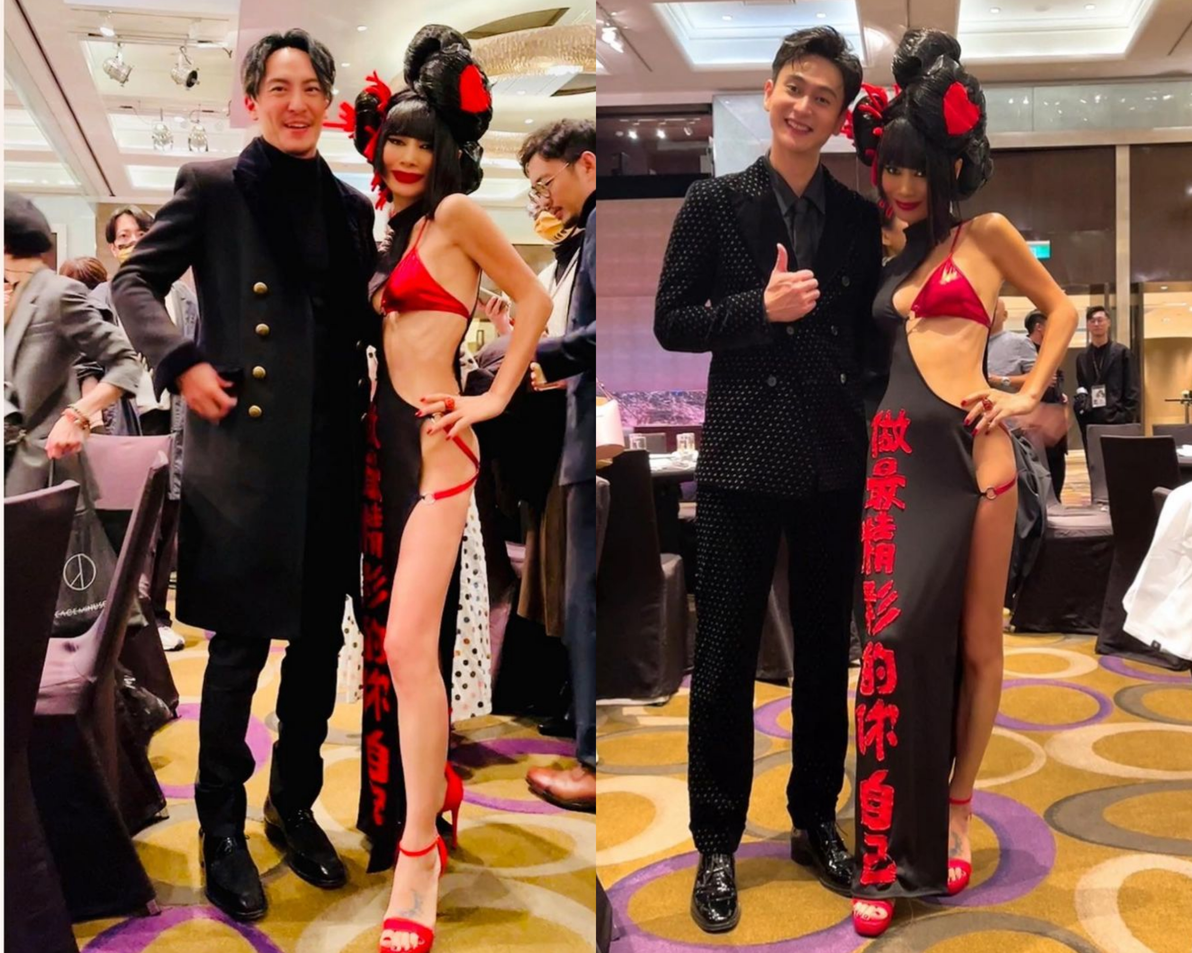 除了林柏宏，白靈這次對劉冠廷（右圖左）與張震（左圖左）也是青睞有加，只不過2人不是有女友就是已為人父了。（翻攝自白靈IG）