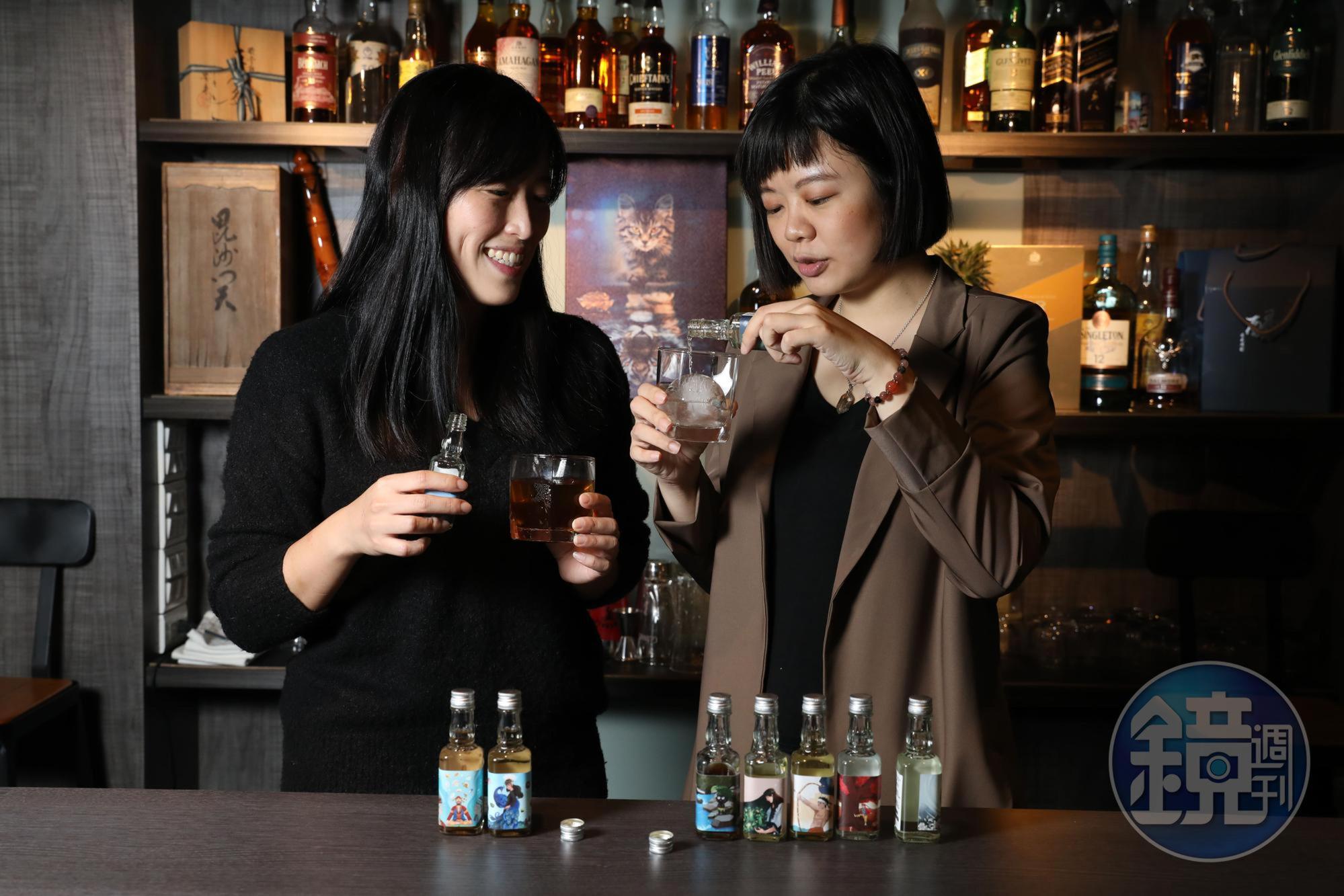 禮盒中皆是酒精高達2、30度的 shot瓶, 可加氣泡水、冰塊等,喝出不同風味。