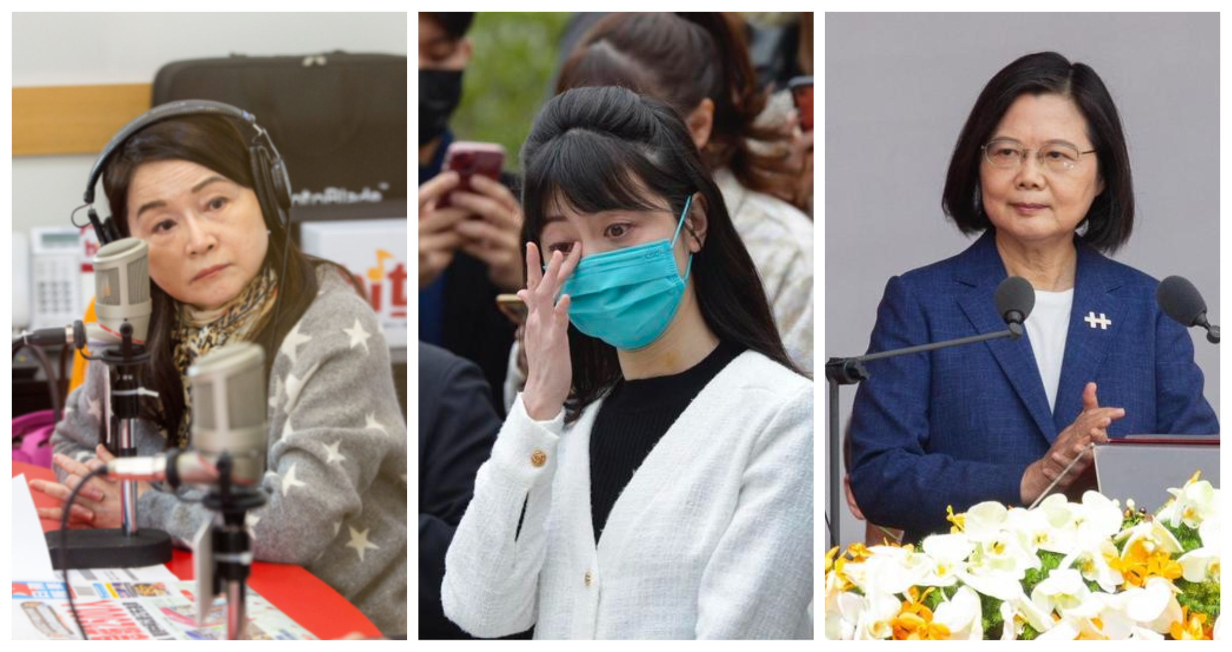 周玉蔻（左圖）稱總統蔡英文（右圖）早知高嘉瑜（中）被家暴。（本刊資料照）