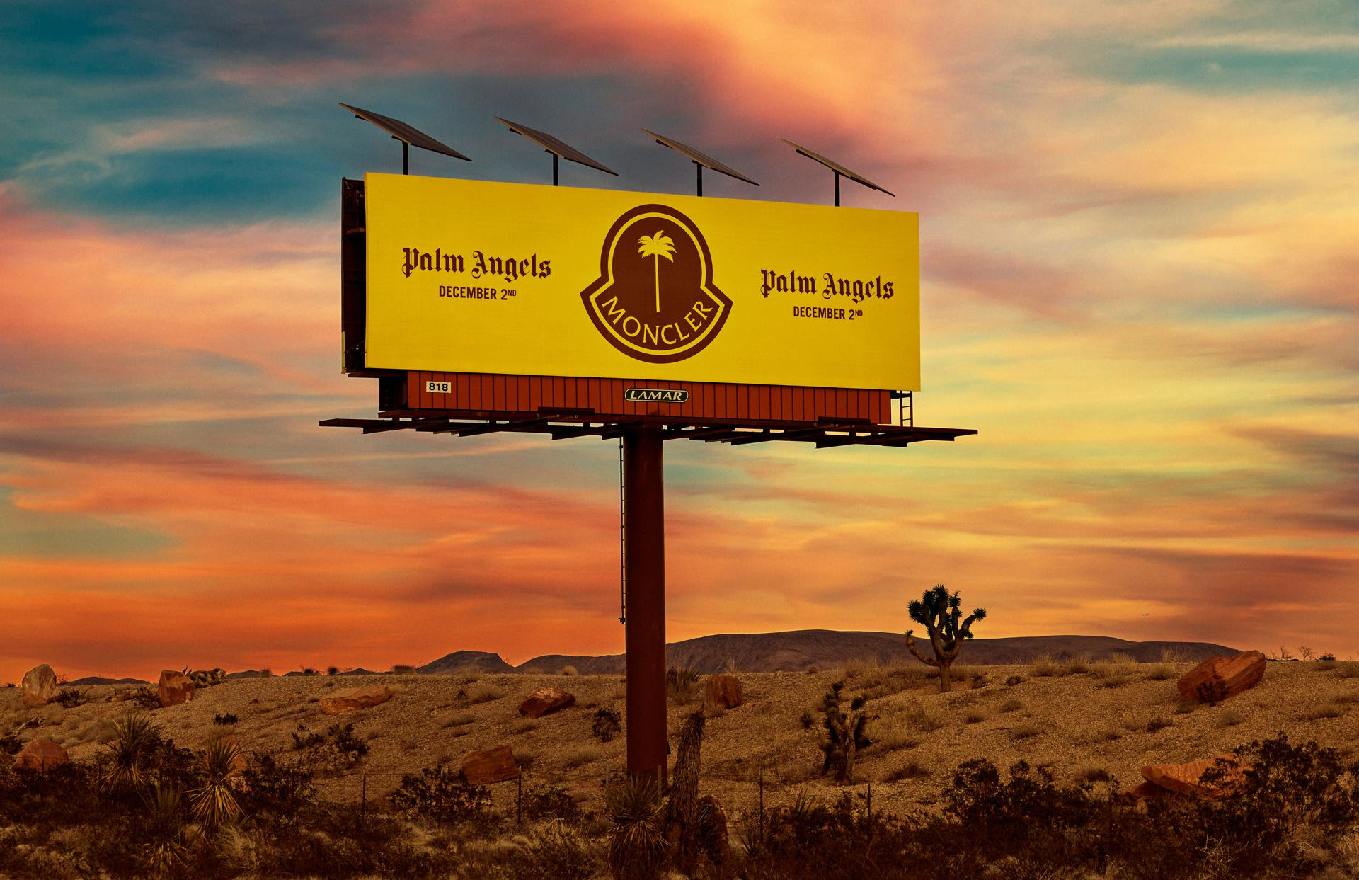 8 Moncler Project與PALM ANGELS合作，傳遞出濃濃美式古著風格。（Moncler提供）