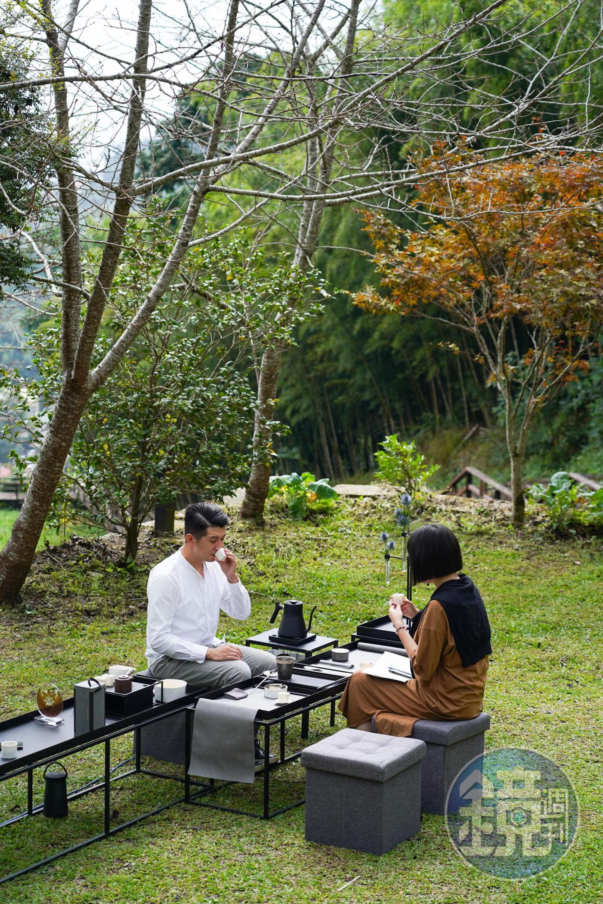 如詩如畫的茶席體驗除了在阿里山中，台北也能預約開課。