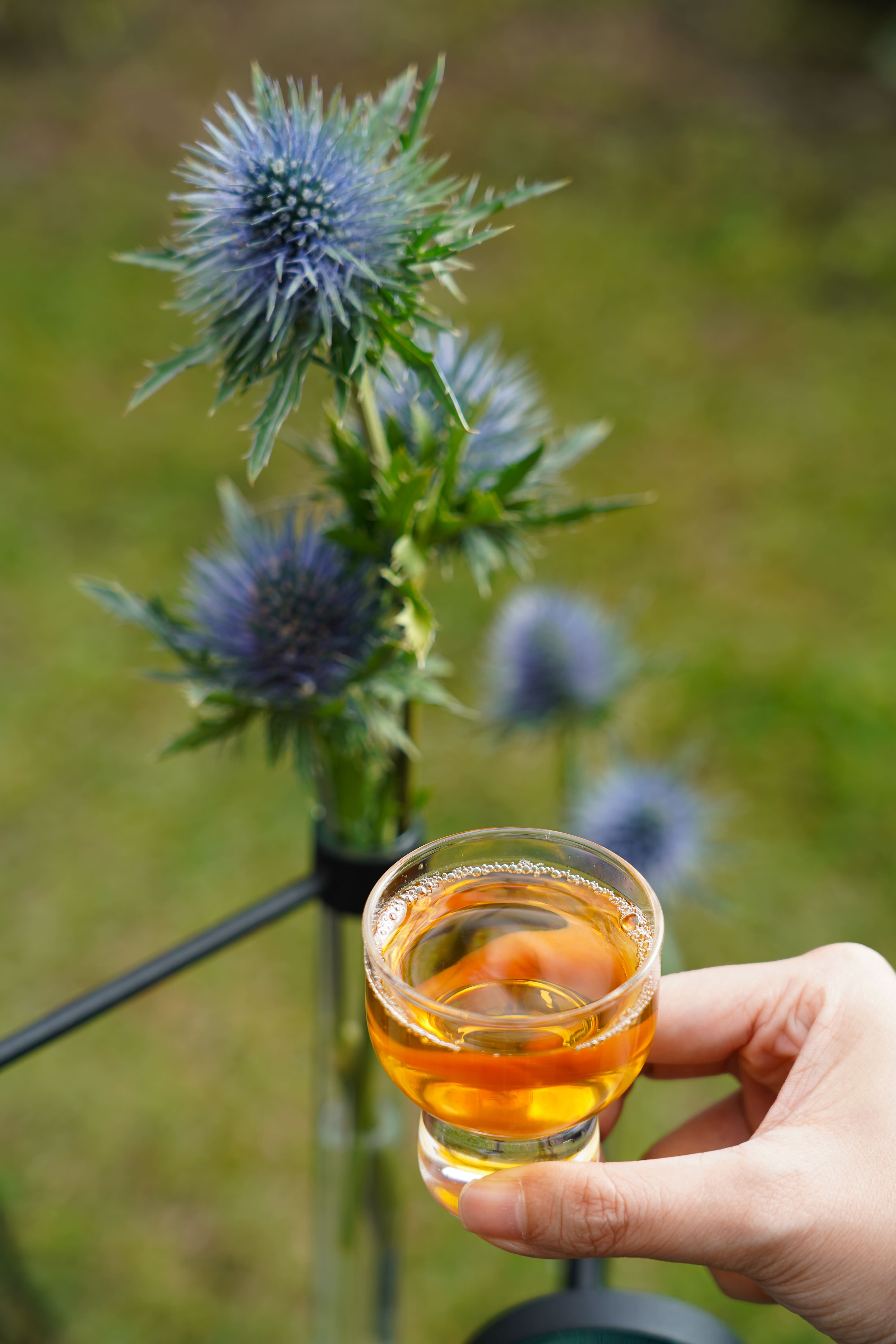 以蘋果融合茶香的特調，打破茶席嚴肅、傳統的路線，增添趣味性。