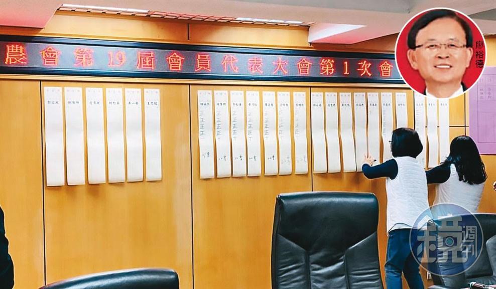 板橋農會3月間進行第19屆理事長改選，原任理事長廖裕德（右上圖，翻攝板橋農會臉書）尋求連任失敗，由前理事長郭進源拿下寶座。（讀者提供）