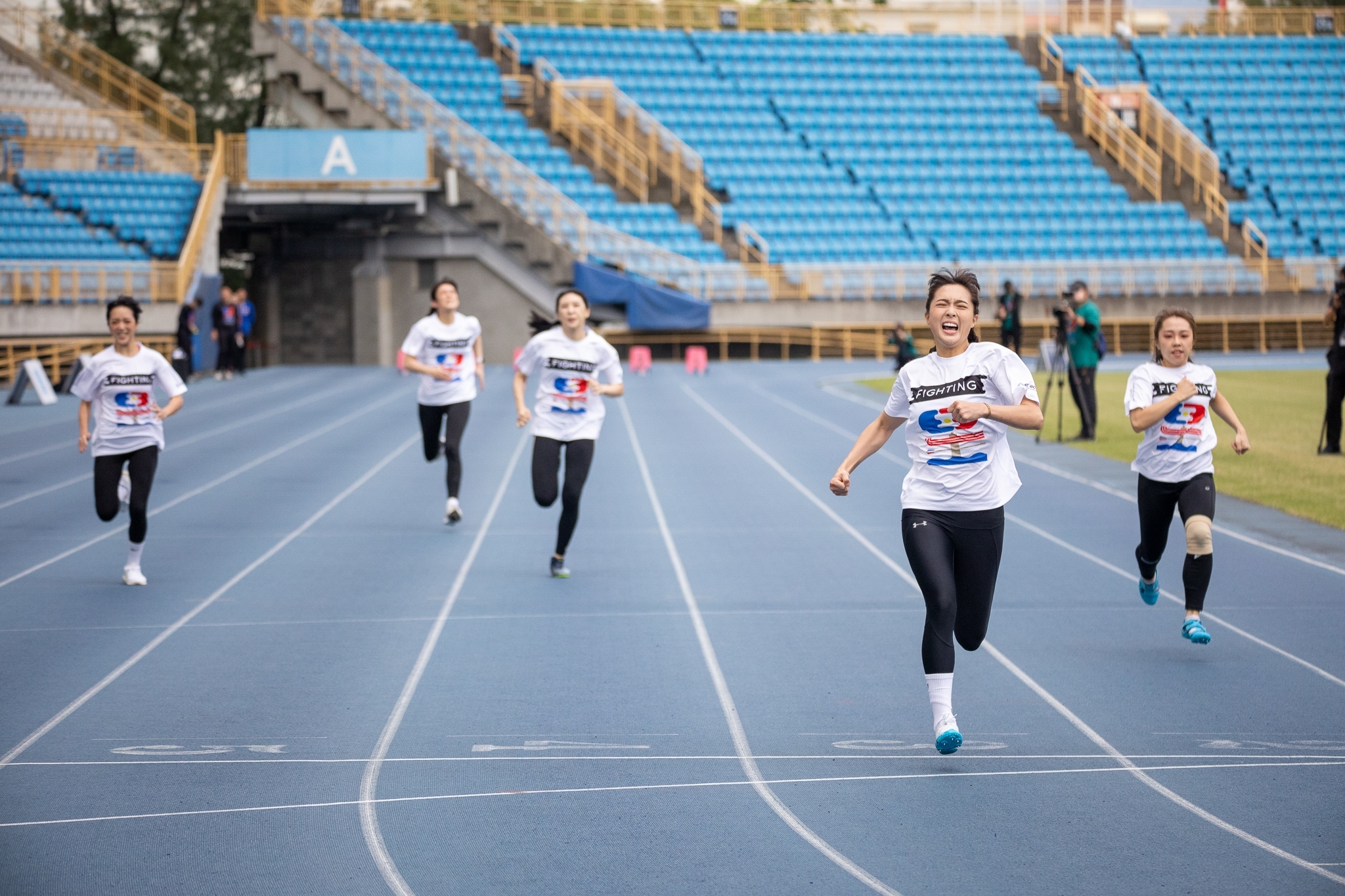 百米測試賽中，黃沐妍跑出15秒13突破上一季晏柔中的大會紀錄。（台視提供）