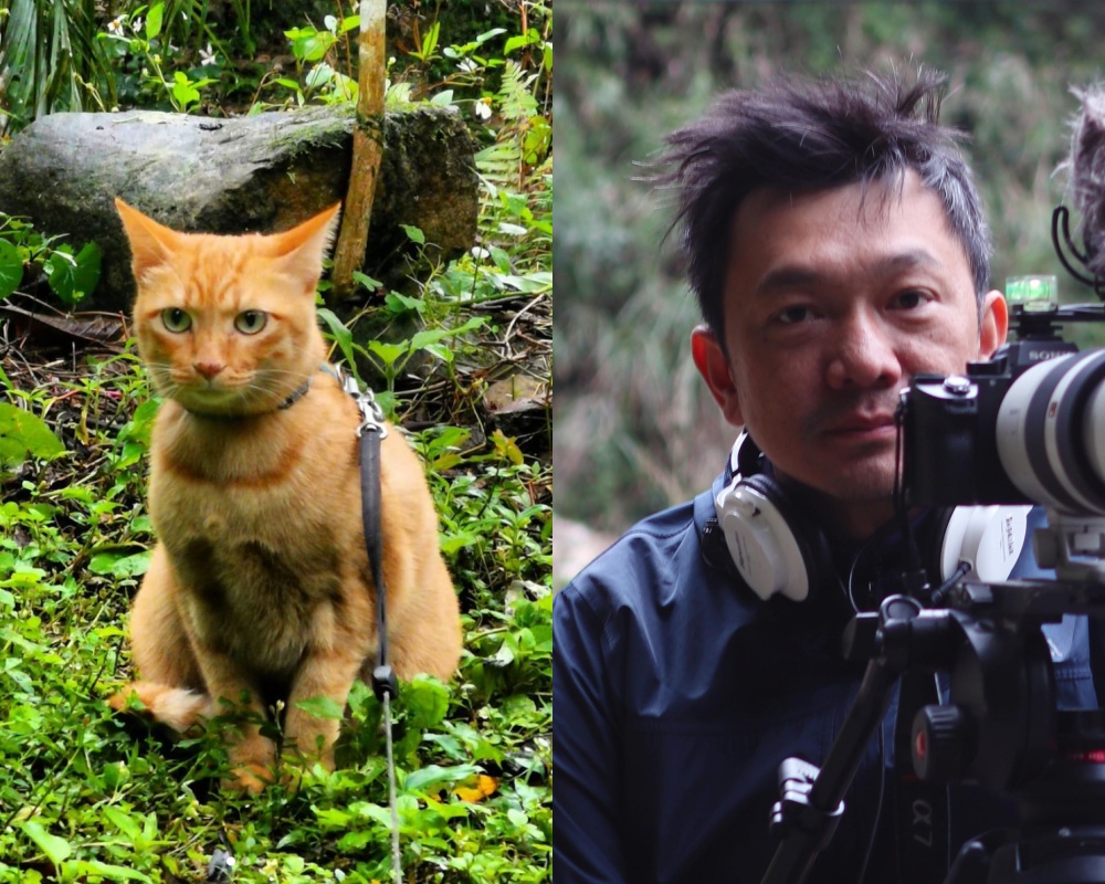 「喵b」（左）跟「卑職啊堯」導演黃信堯。（翻攝自「喵b與卑職啊堯」Instagram、金馬執委會提供）