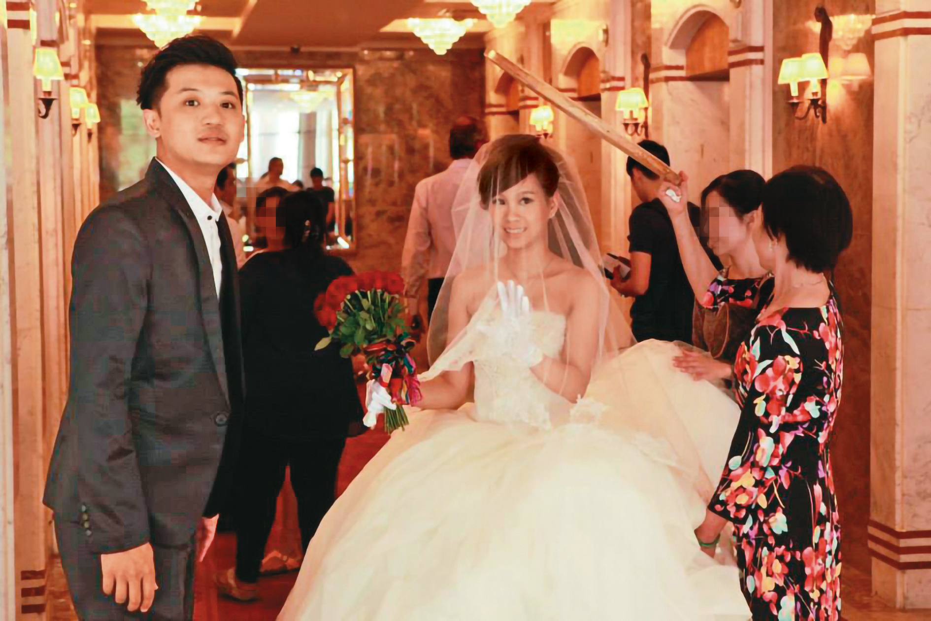 郭柏均（左）林咚咚（右）僅交往3個月就閃婚。（翻攝自郭柏均臉書）