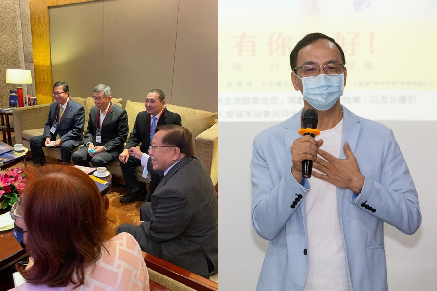 對於日前呼籲徹查網軍，柯文哲（左圖左2）今表示他認為執政黨不會查；國民黨主席朱立倫則稱，自己也是最大受害者。（翻攝自柯文哲IG、本刊資料照）