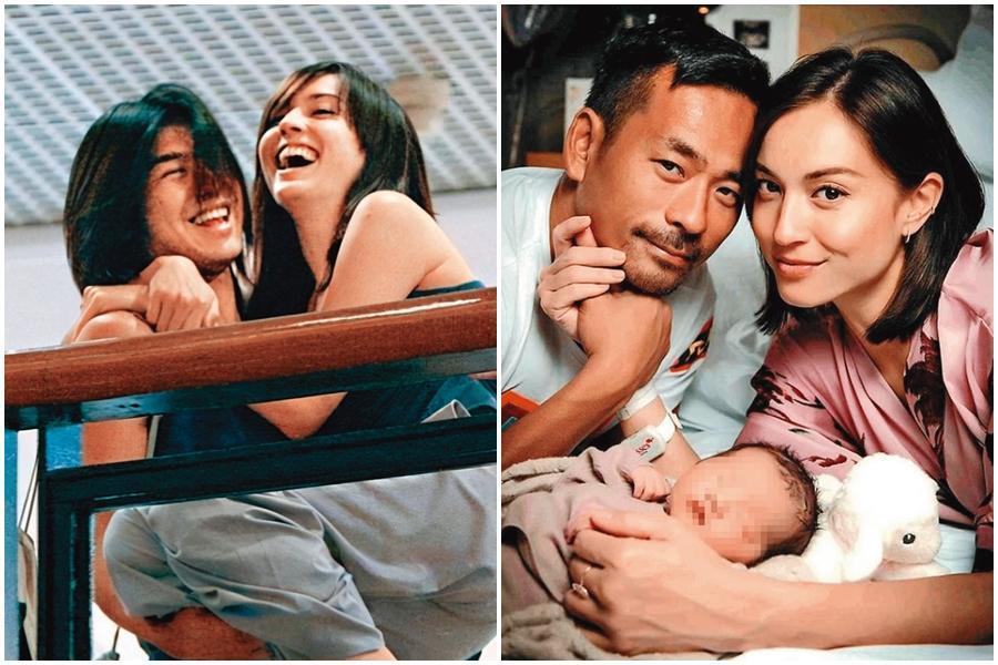 Mandy Lieu(右)先靠陳柏霖(左圖左)上位,又當了洗米華(右圖左)的小三。(翻攝自中國熱點)