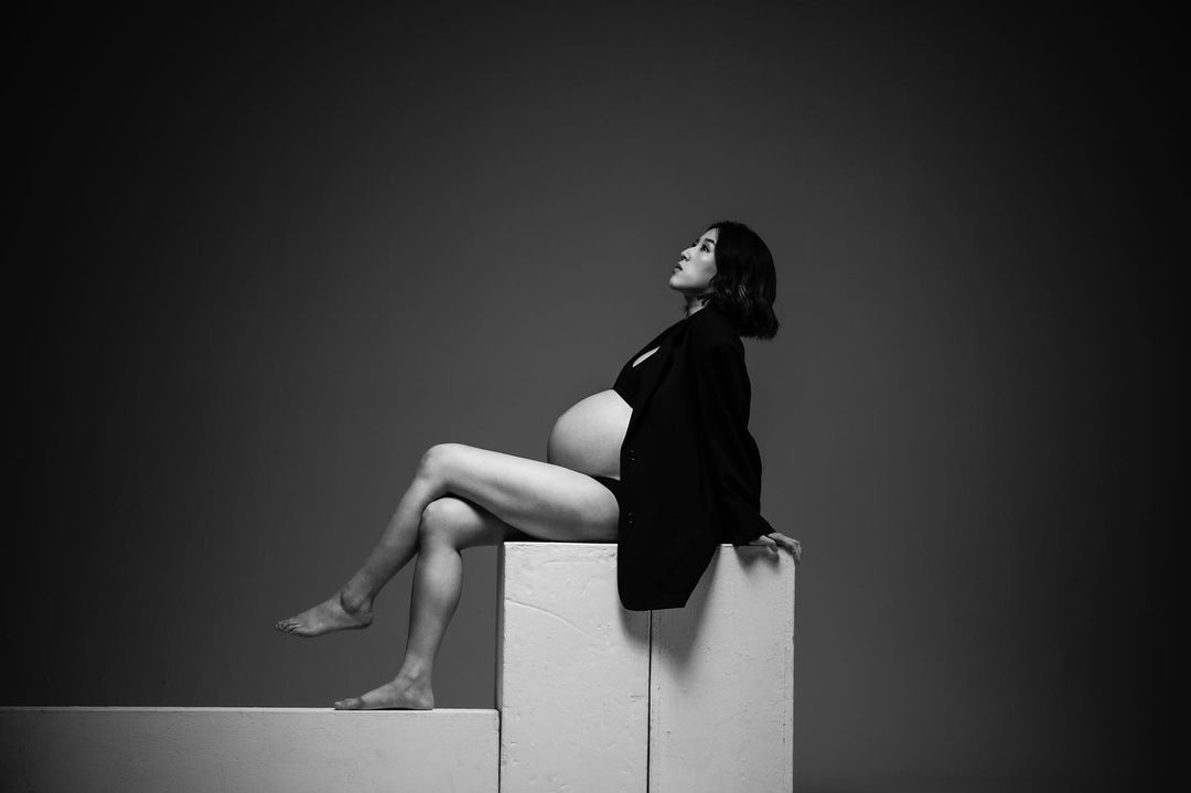 大淵分享老婆孕照,感受得出他初為人父的喜悅。(翻攝大淵IG)