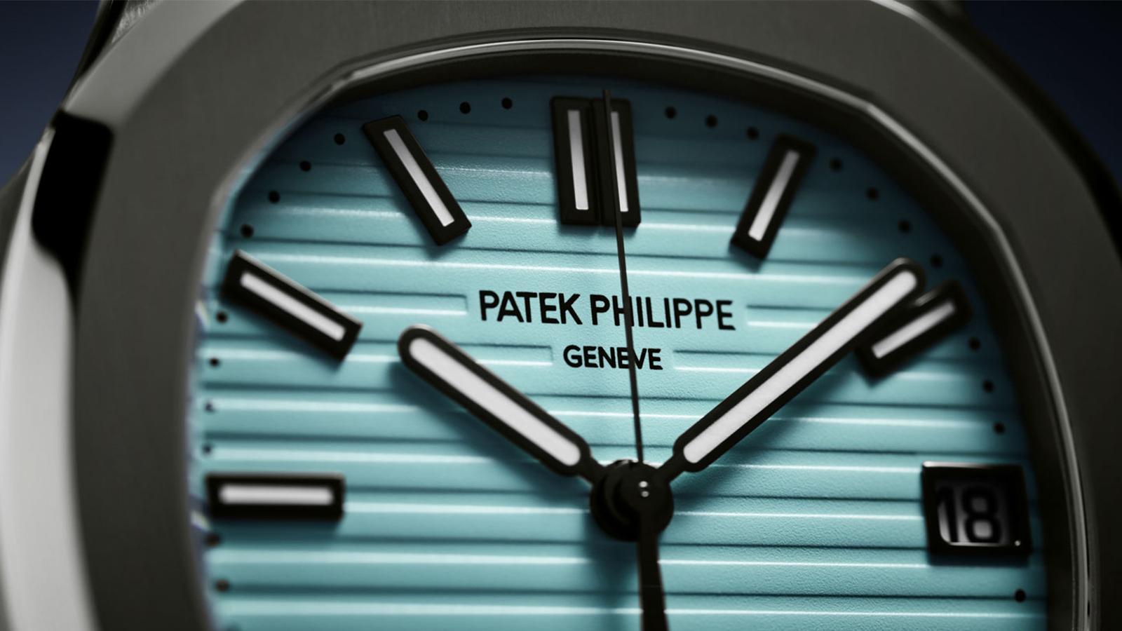 PATEK PHILIPPE的Logo放在Tiffany Blue的面盤上，怎麼看都覺得有點夢幻到不真實的感覺，用顏色就能凸顯身世，也只有TIFFANY & CO.做得到了。