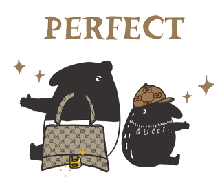 馬來貘LAIMO結合GUCCI Aria系列經典元素,秒變時尚達人。(GUCCI提供)