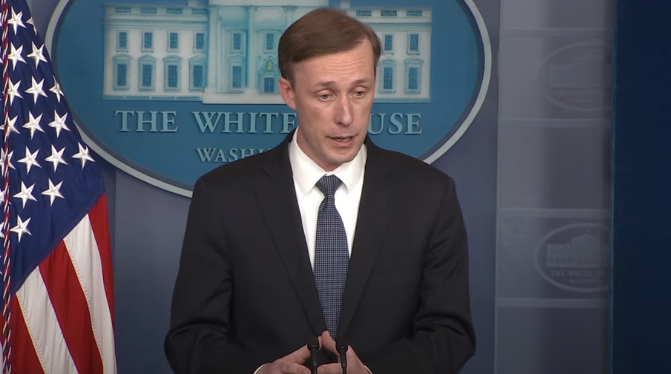 美國白宮國安顧問蘇利文（圖）表示，美國將採取威嚇與外交的一切行動，確保台灣不會遭到中國入侵。（翻攝自白宮YouTube頻道）