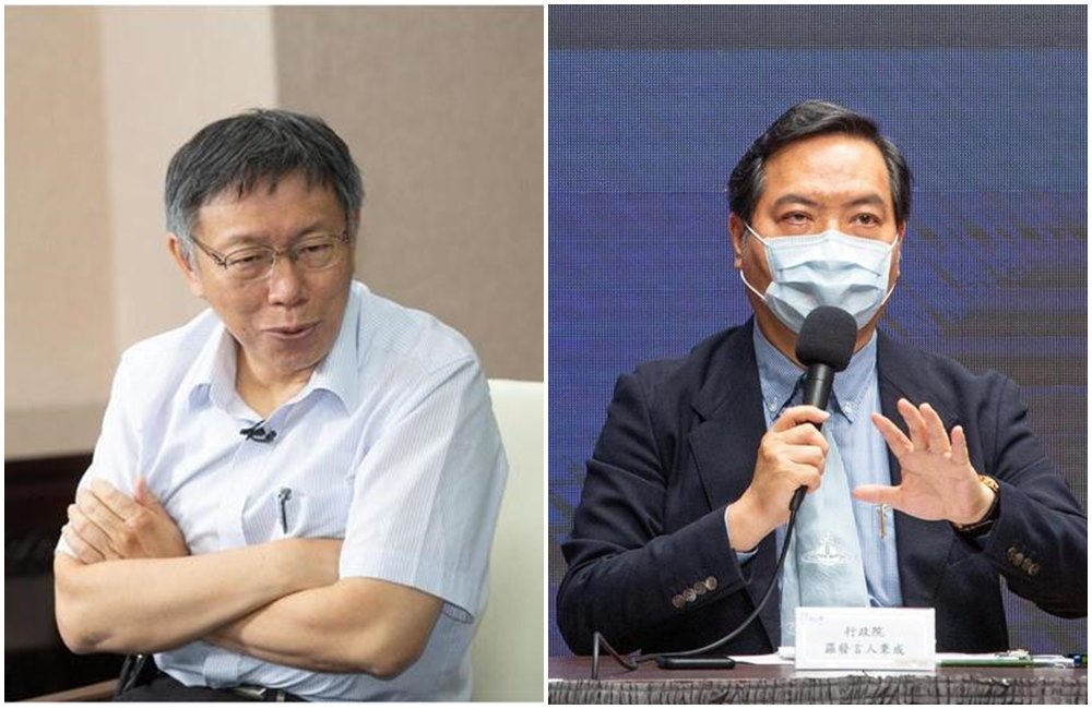 柯文哲（左圖）日前請民眾致信行政院要求徹查網軍，行政院發言人羅秉成（右圖）表示政府不會養網軍。（本刊資料照）