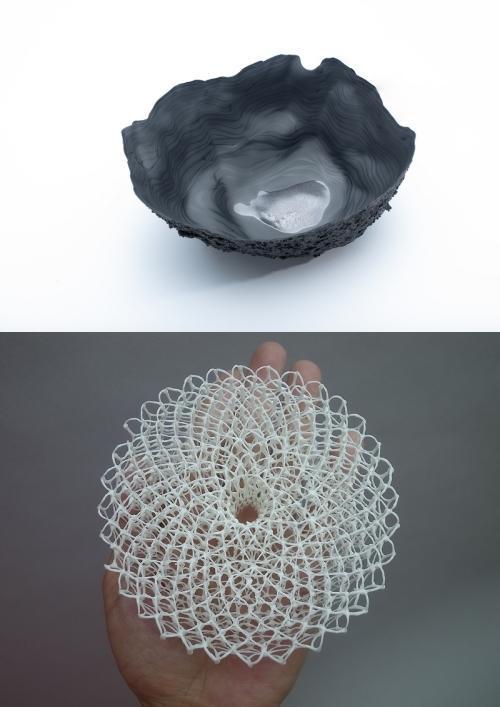 光點未來獎的二獎、三獎分別由丹麥作品「Accretions #001」(上)與日本作品「nwc2101」(下)拿下。(法藍瓷提供)