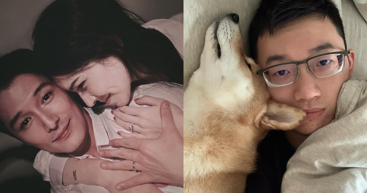 邱澤（左圖左）與許瑋甯（左圖右）宣布結婚喜訊，視網膜（右）幽默表示，他們共演的愛情電影將奪得金馬獎「最佳紀錄片」。（翻攝自許瑋甯IG、視網膜臉書）