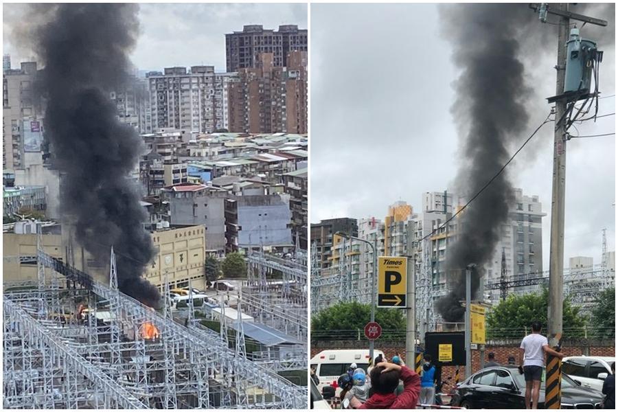 台北萬隆一處變電所上午傳出爆炸聲，造成中永和、新店文山區大停電。（翻攝PTT）