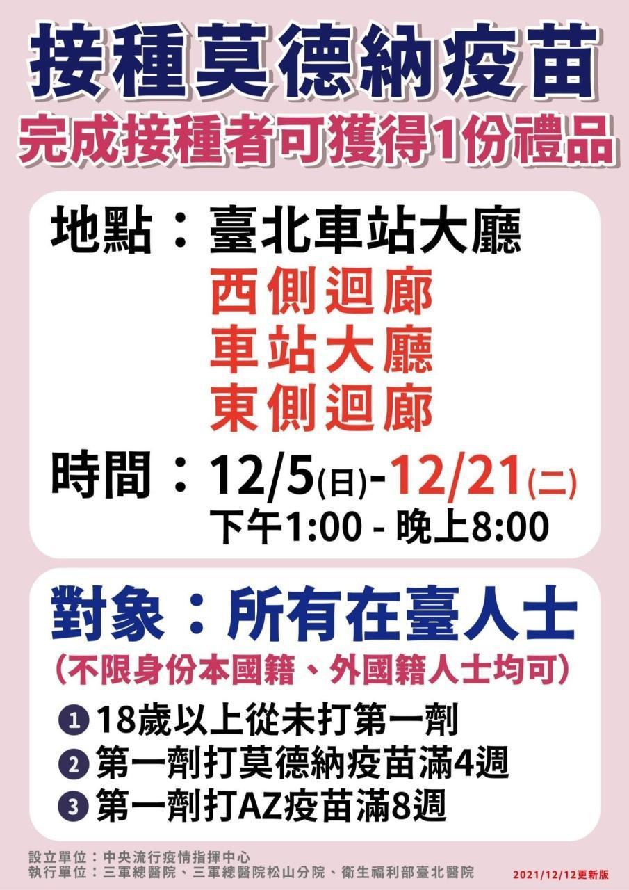 指揮中心宣布延長台北車站施打站開設時間。(指揮中心提供)