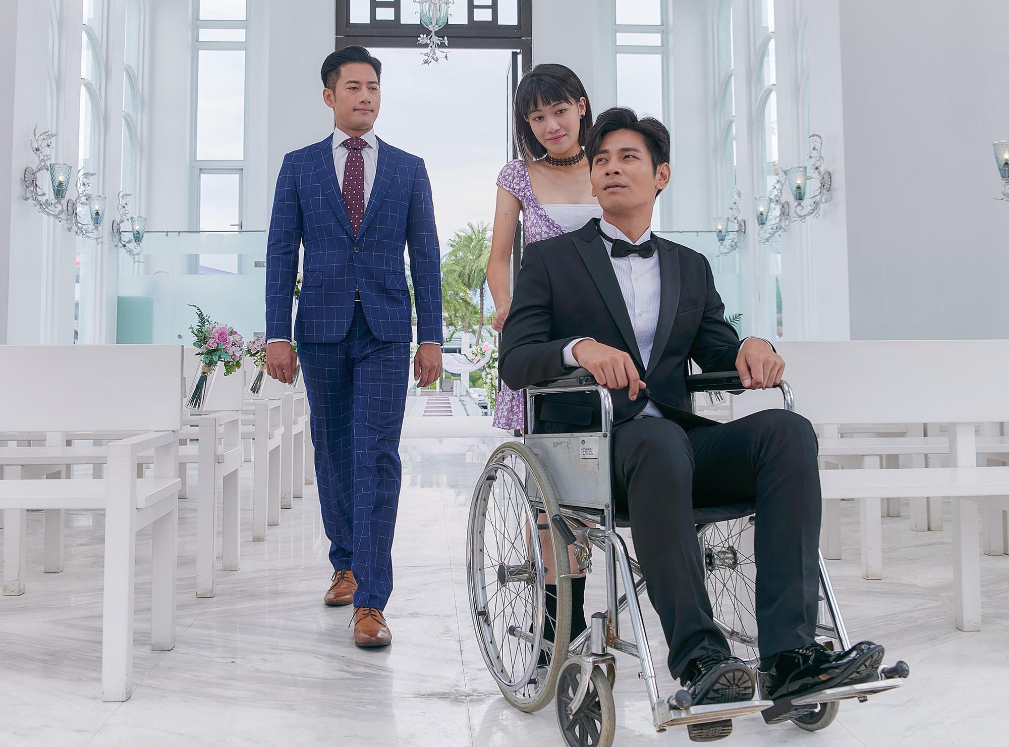 楊子儀劇中罹癌，舉行婚禮完成夢想。（台視提供）