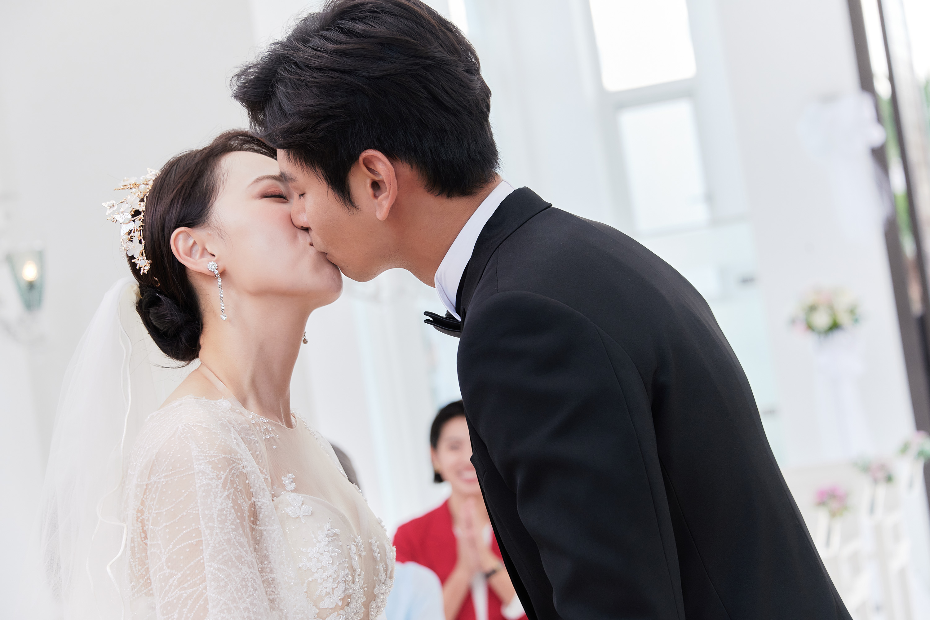 楊子儀和林筳諭的婚禮相當浪漫。（台視提供）