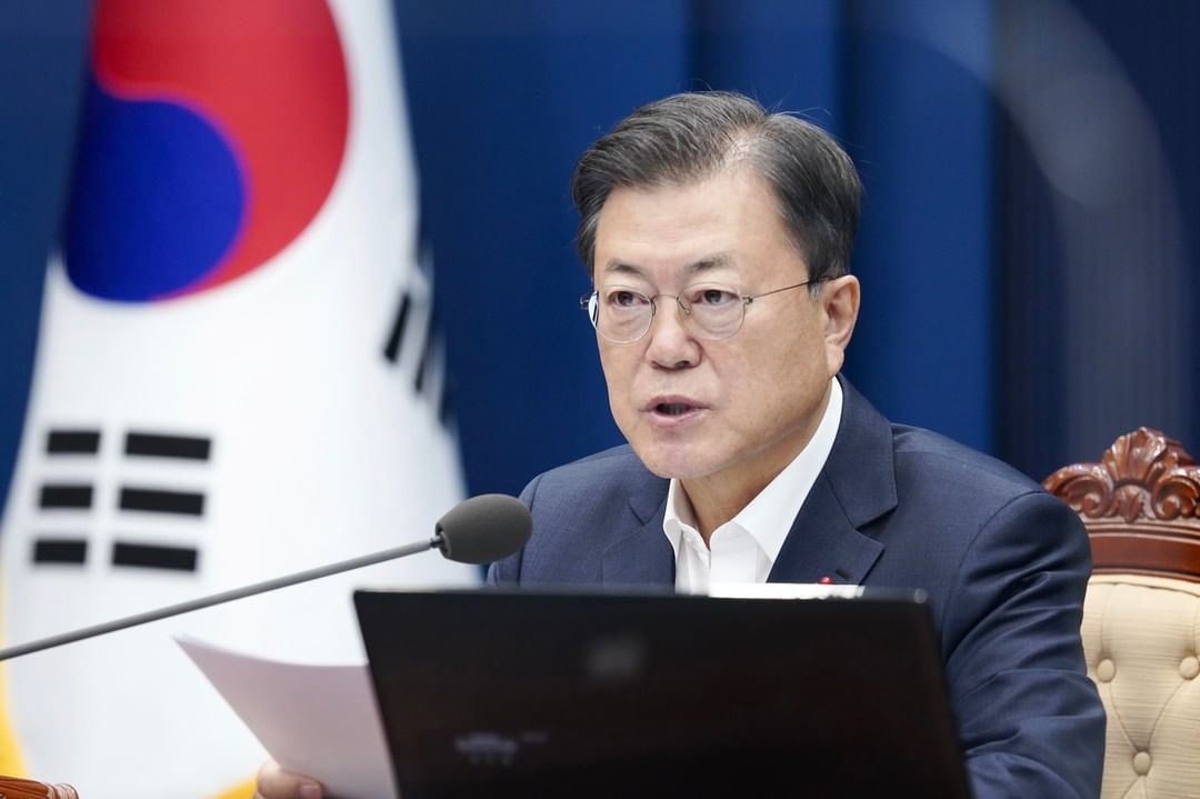 文在寅證實，南韓政府從未考慮過要外交抵制北京冬奧。（翻攝自文在寅Instagram）