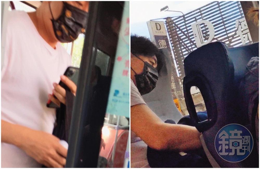 梁赫群平日外出多搭大眾運輸工具或計程車，這天果然在公車上被野生捕獲。（讀者提供）
