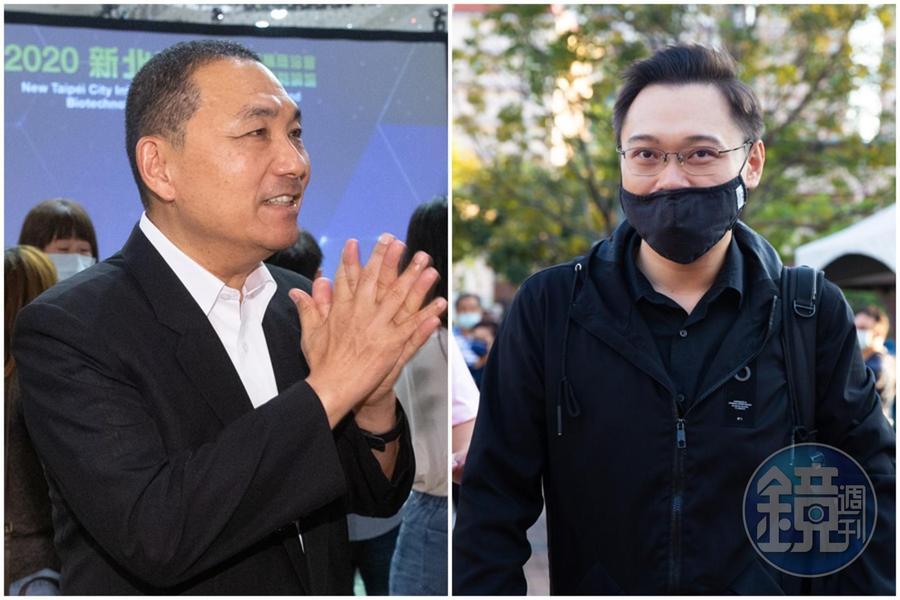 侯友宜（左）昨天Po出千字文引起國民黨內不滿，其中黃士修（右）更在今天早上發文怒批「這是不是在配合民進黨操作基本盤對決的劇本啊？」（本刊資料照）
