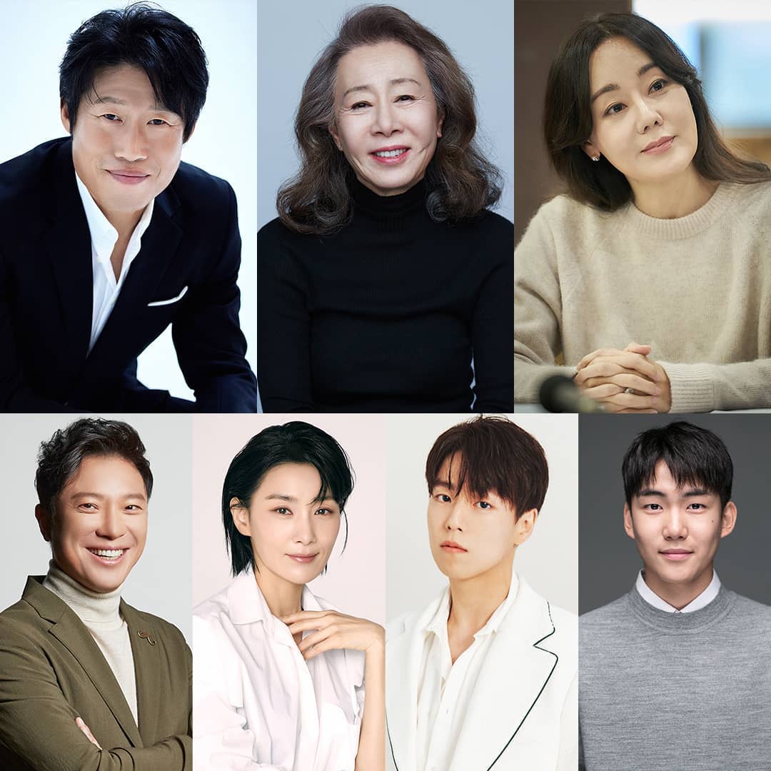 《Dog Days》今公布豪華卡司名單，集結柳海鎮（上排左起）、尹汝貞、金侖珍、鄭成華（下排左起）、金瑞亨、李玹雨、陳俊翔。（翻攝自CJEM Instagram）