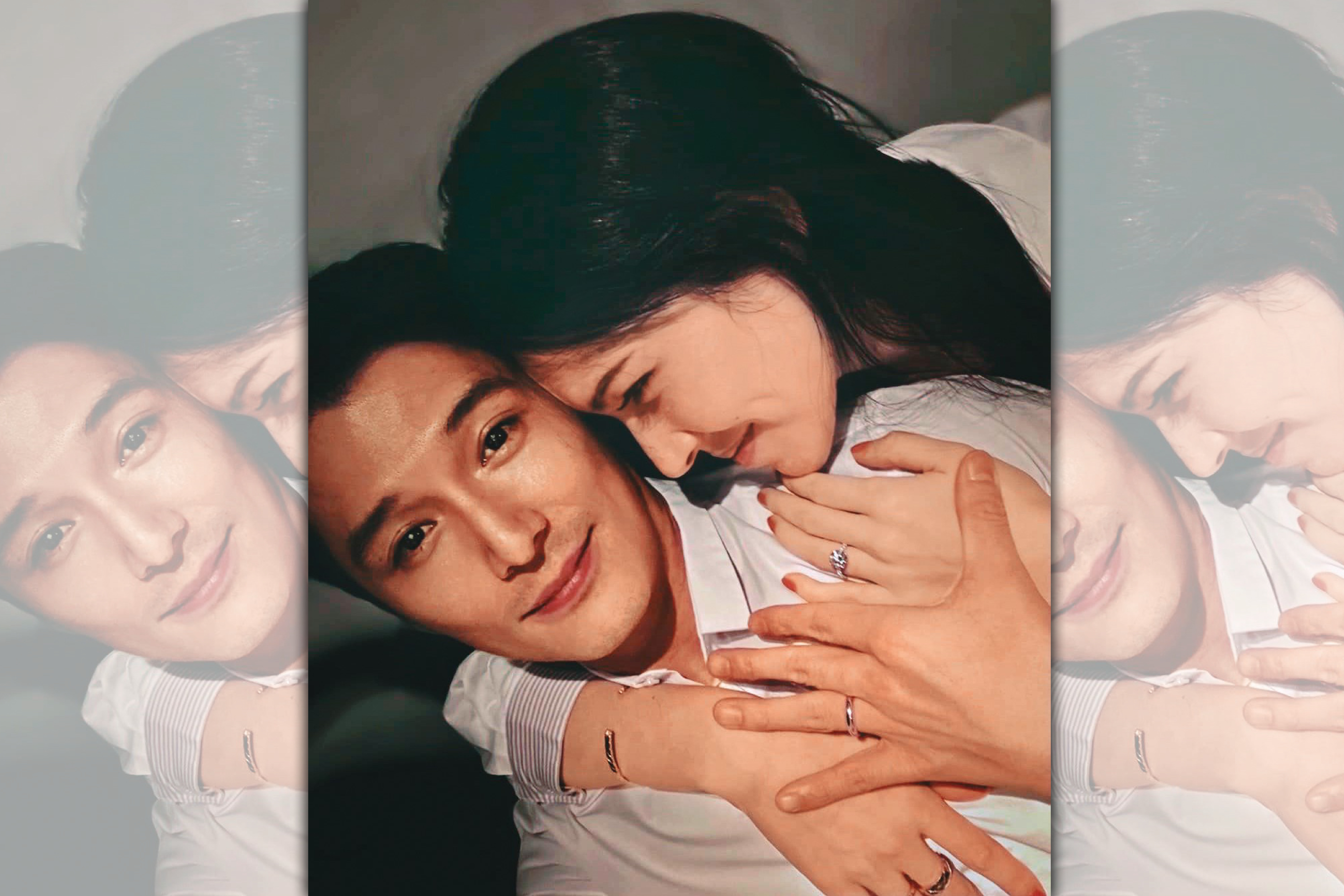 年底「澤甯CP」投下婚訊震撼彈，兩人半年前即爆祕戀，如今跳過認愛程序，直接po照宣布「我們結婚了」。（翻攝自邱澤臉書）