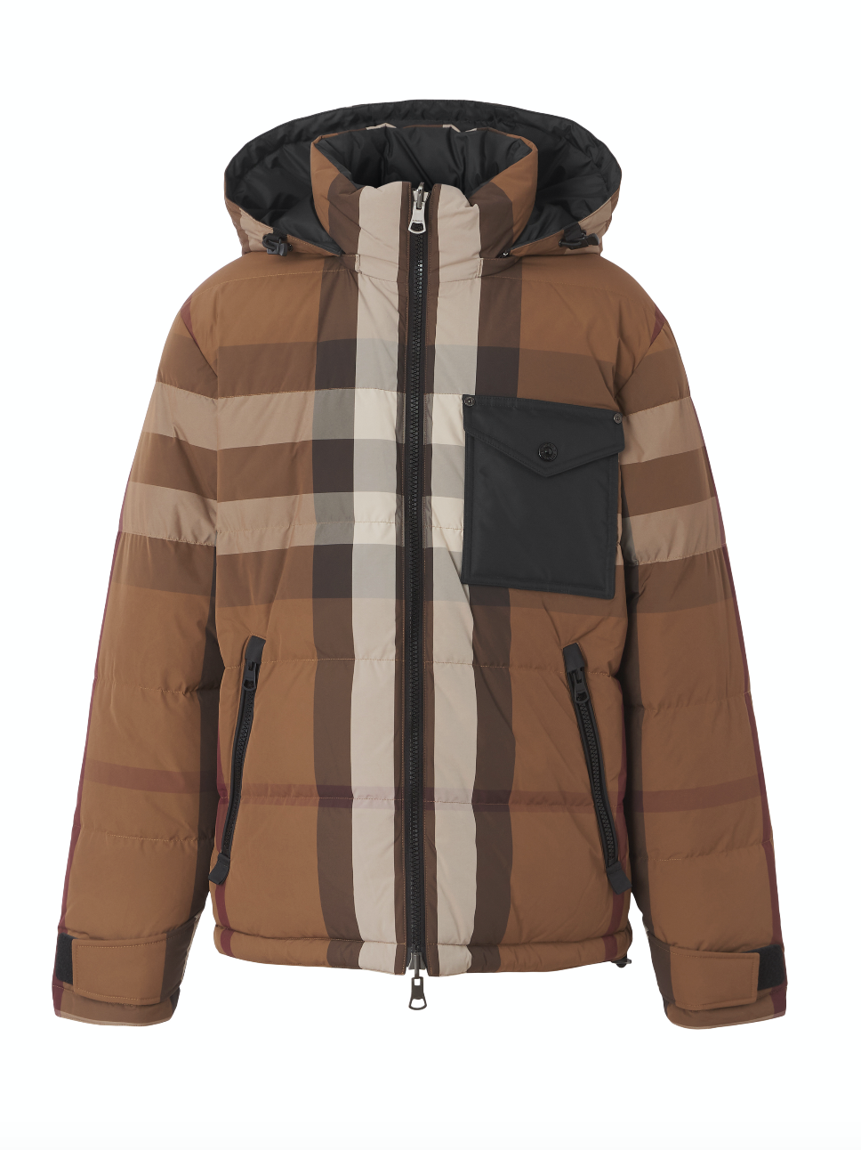 暗樺木棕色雙面兩穿環保尼龍鋪棉外套，NT$65,000。（Burberry提供）