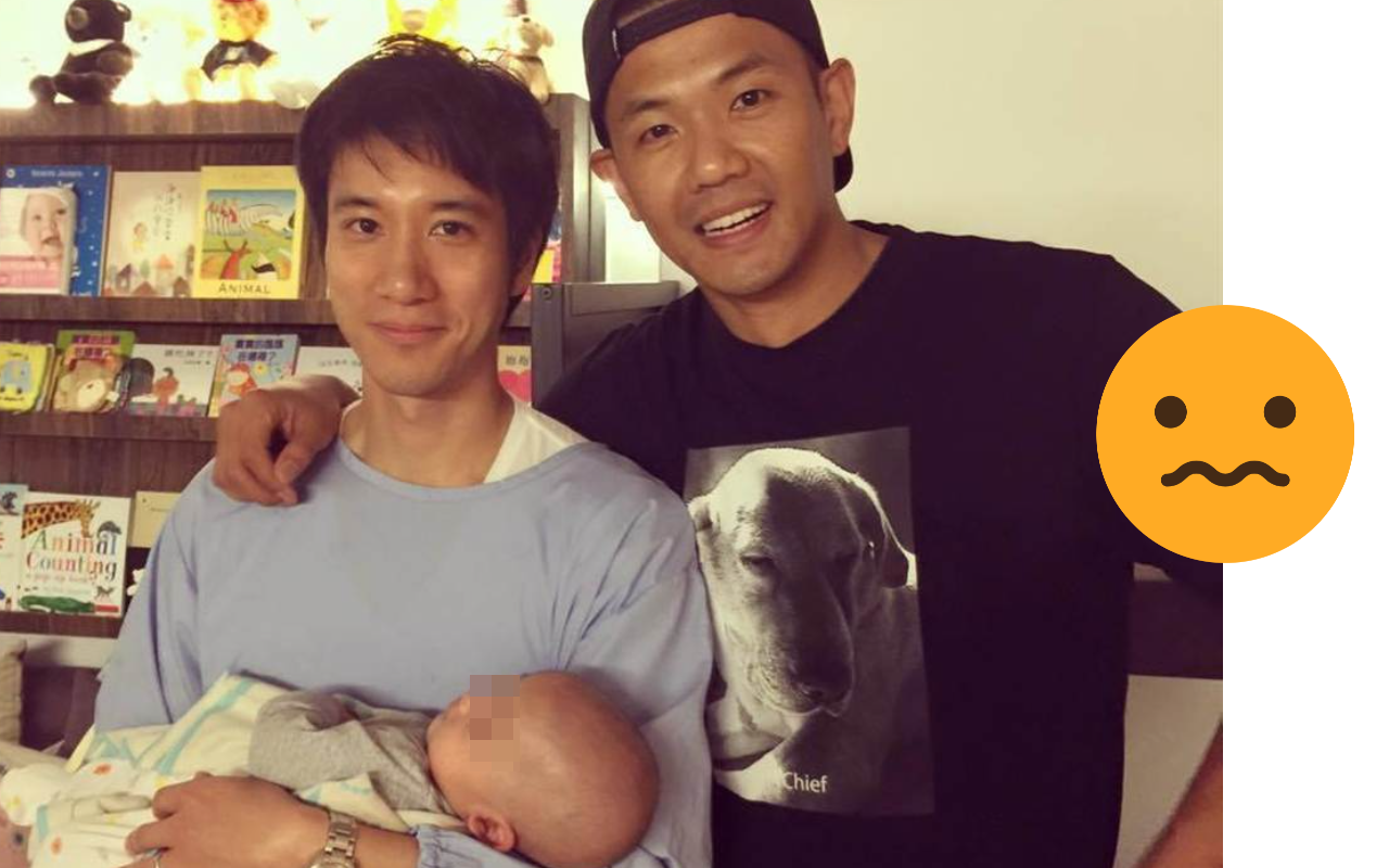 2015，王力宏（左）抱著黑人（右）的小孩，網友笑稱「多元成家」。（翻攝自黑人陳建州粉絲團）