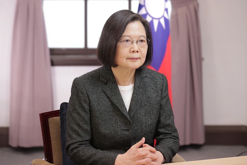 總統蔡英文列出5大因素「不同意」反對美豬進口。（總統府提供）