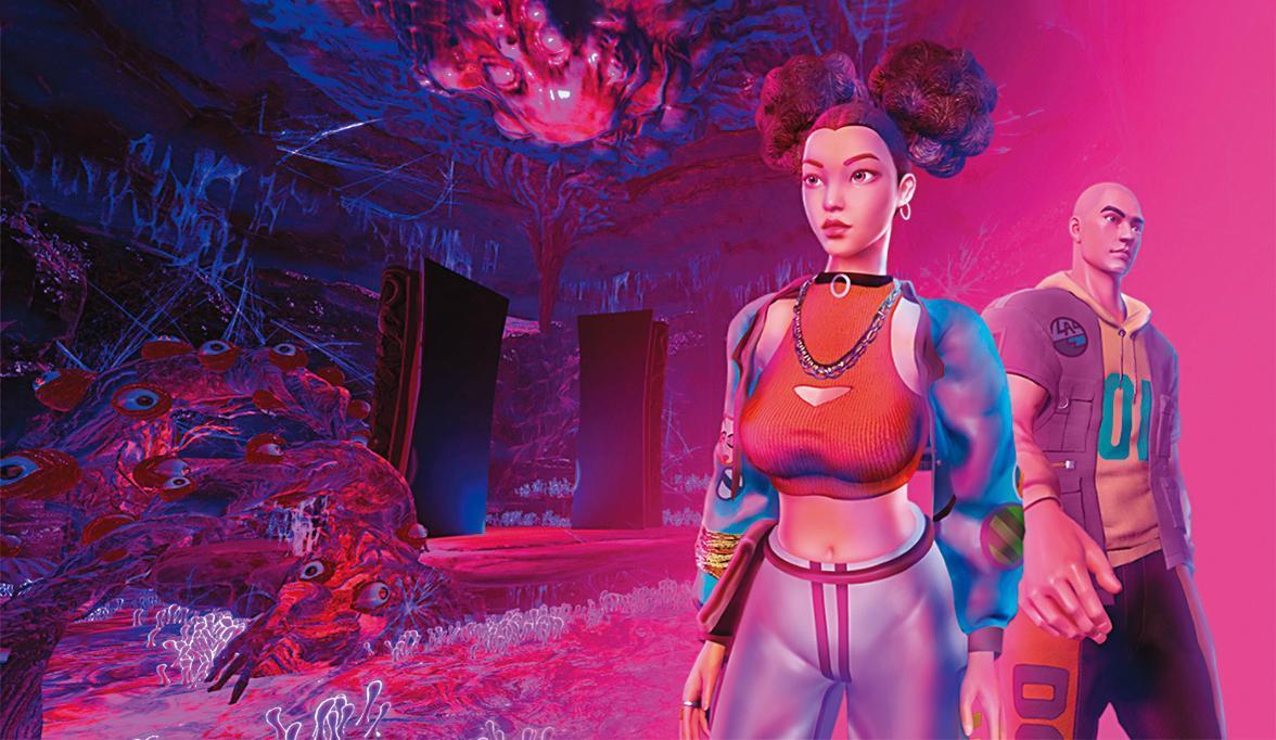 BEATDAY體驗者可創建虛擬分身,逐漸養成自己的角色。 ( HTC VIVE ORIGINALS提供)