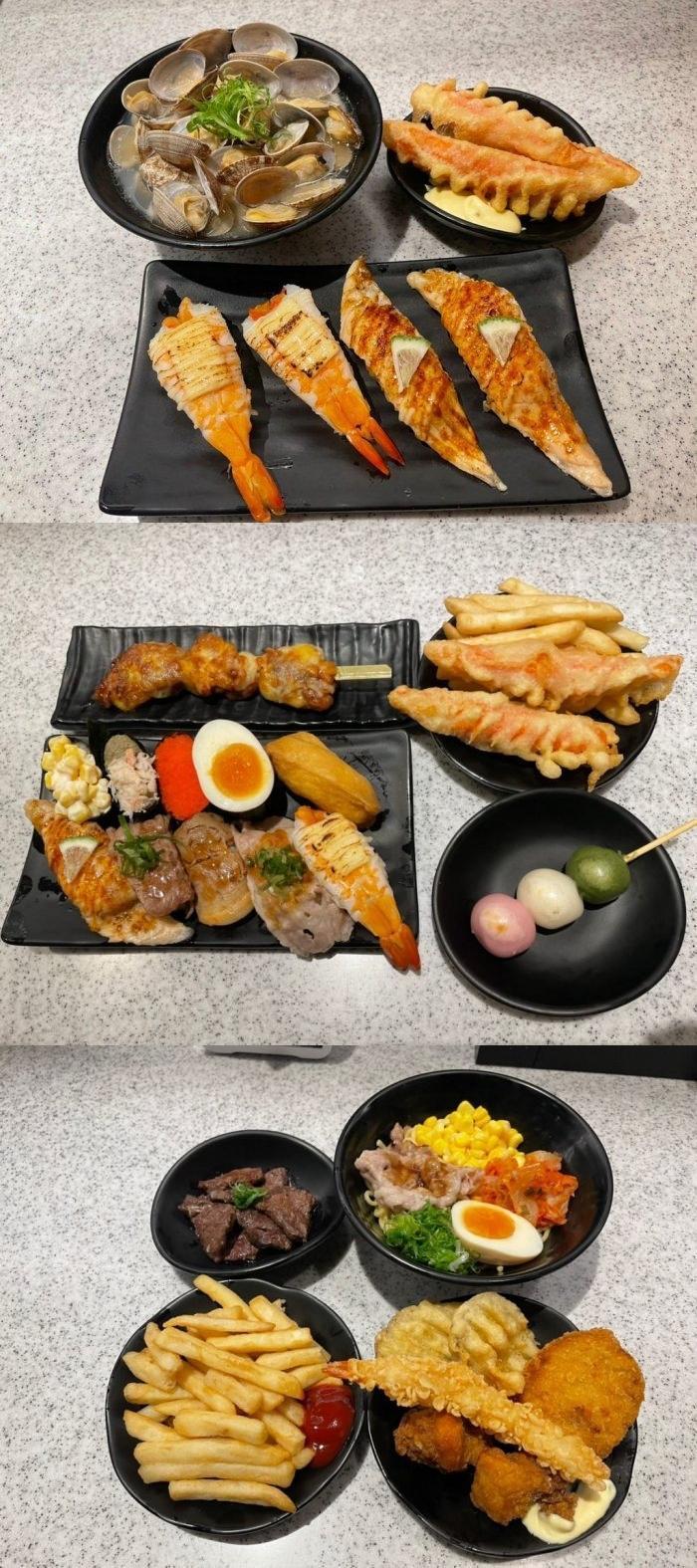 有網友曝光日料店「点爭鮮」的員工餐,由上而下分別有A、B、C三種選擇。(翻攝自Dcard)