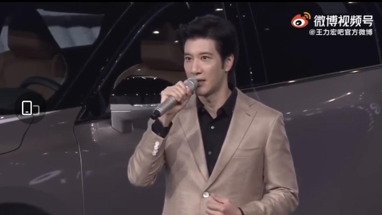王力宏日前代言汽車活動。（翻攝自微博）