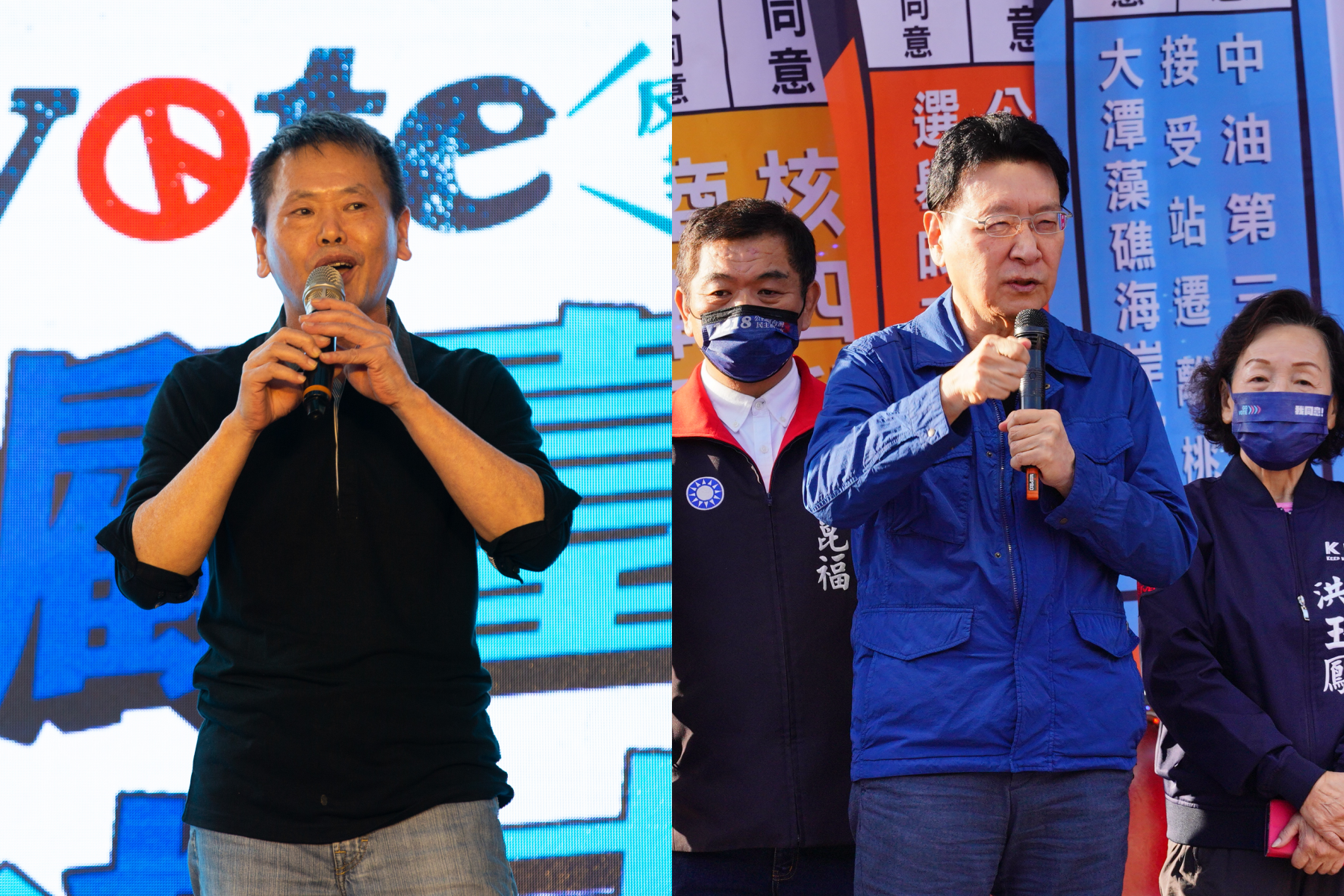 反萊豬公投案領銜人林為洲（左）今晚間宣布請辭國民黨副祕書長，趙少康（右）則在臉書呼籲「不要找戰犯」。（本刊資料照）