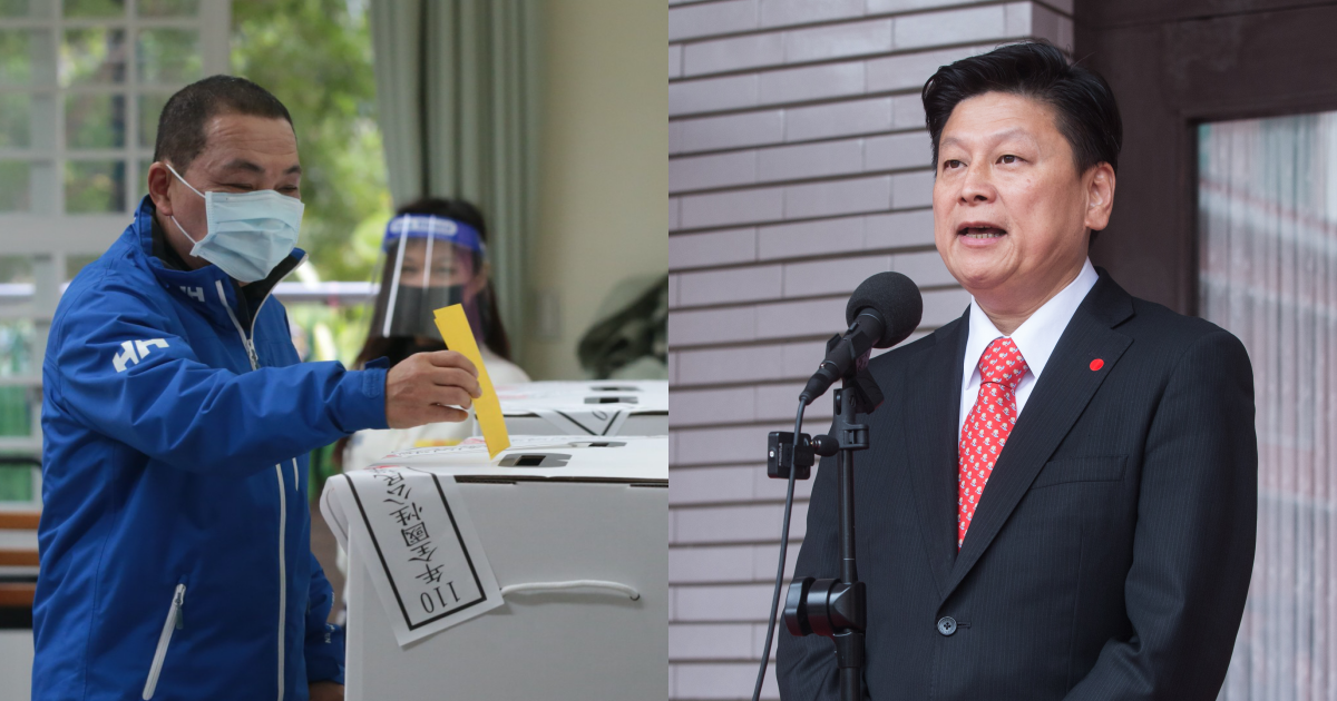 傅崐萁（右）直言要告別「藍皮綠骨」，被視為劍指侯友宜。