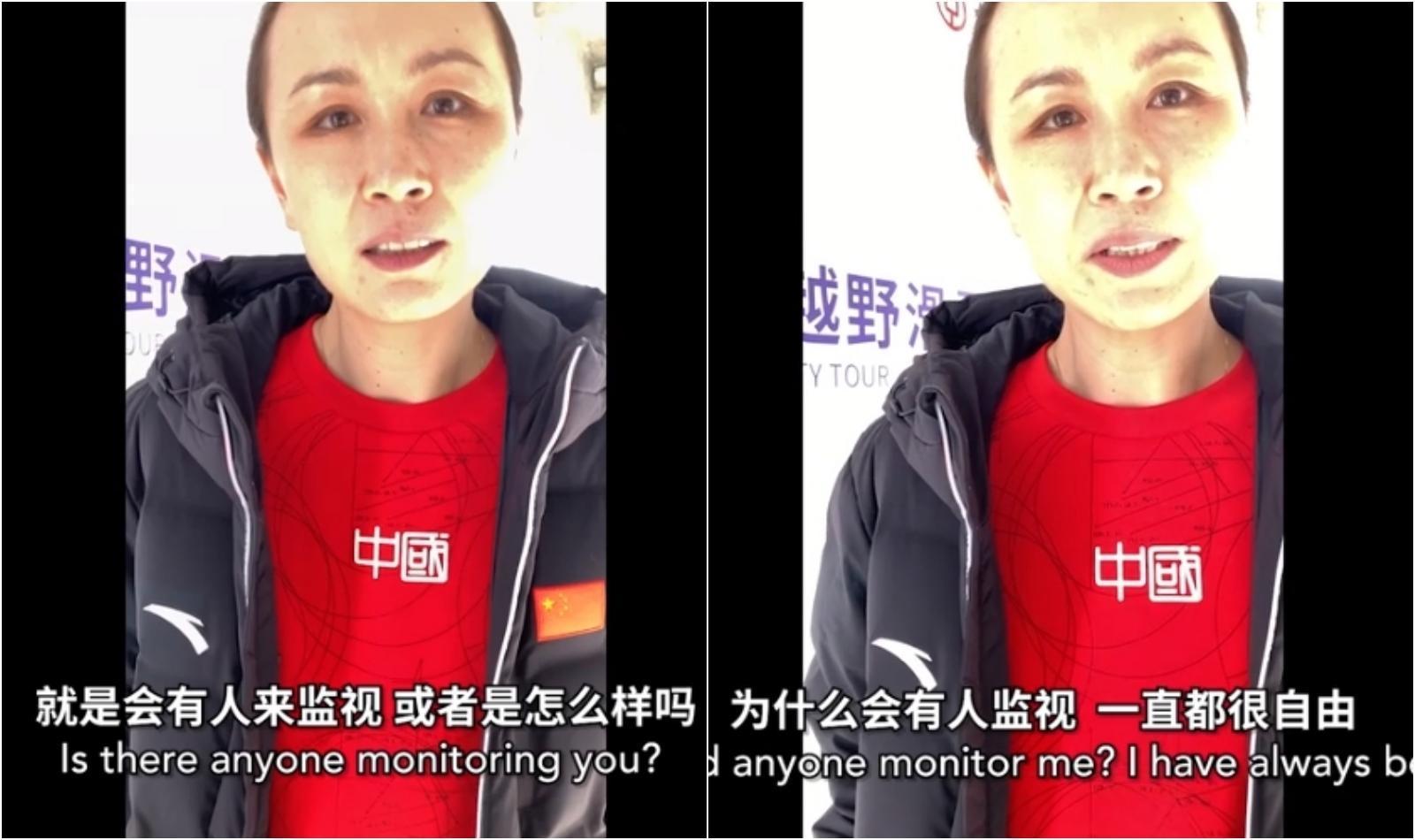 彭帥稱自己沒有被人監視,從北京到上海看比賽出入都很自由。(翻攝自聯合早報)