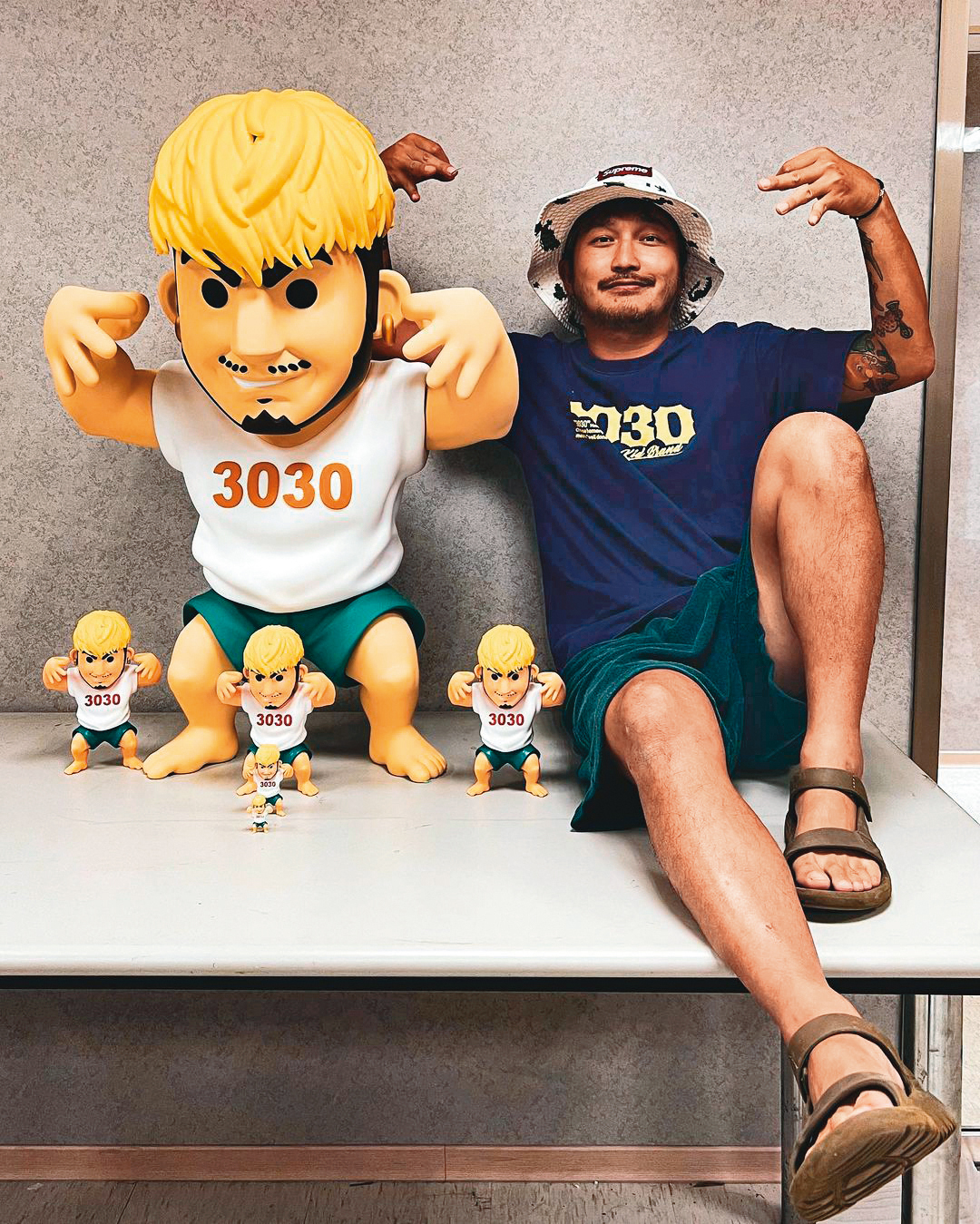 KID成立「野人」品牌，還推出自己造型的扭蛋周邊。（翻攝自KID IG）