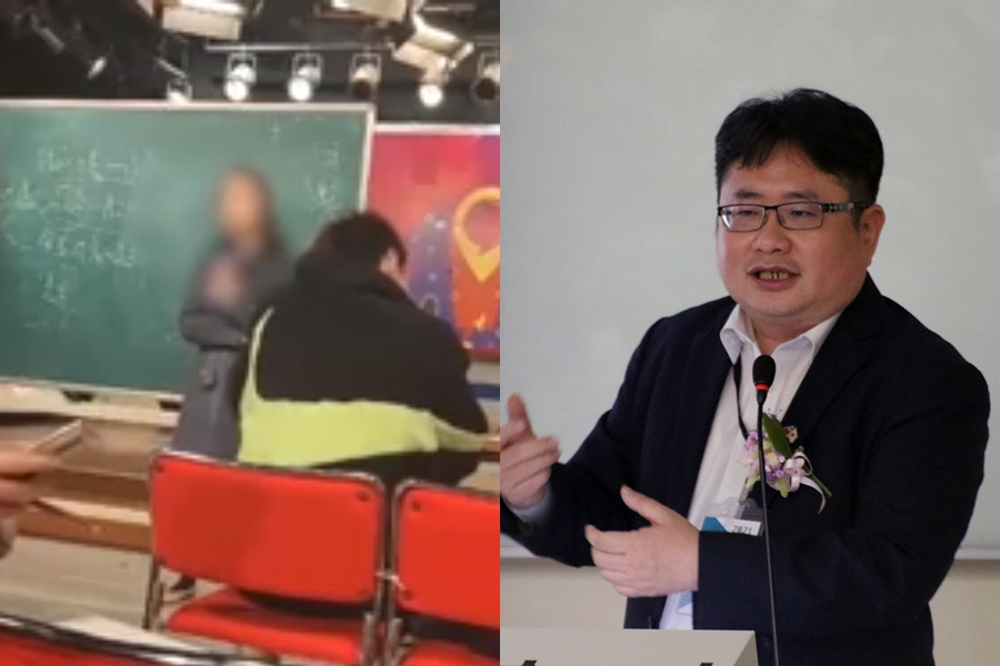 上海一名宋姓女教師（左）日前因為質疑南京大屠殺傷亡人數是否為30萬人遭到解聘，矢板明夫（右）今也對此事件做出評論。（翻攝自微博、矢板明夫臉書）