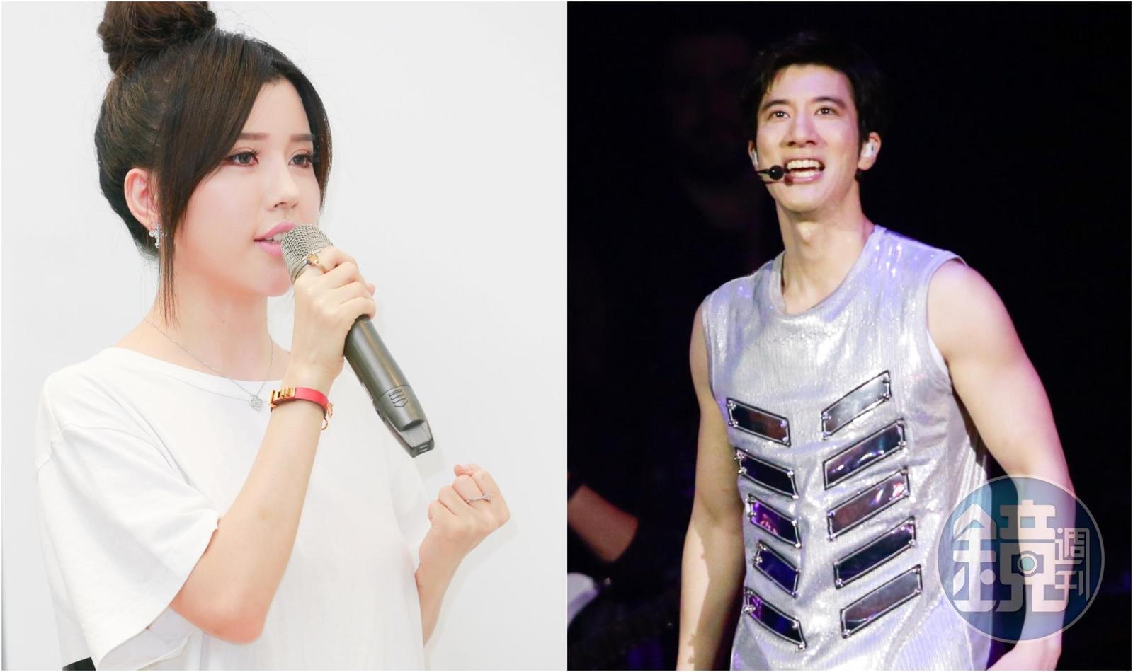 Yumi(左)捲入王力宏(右)婚變風波,如今過往黑歷史也被翻出。(本刊資料照)