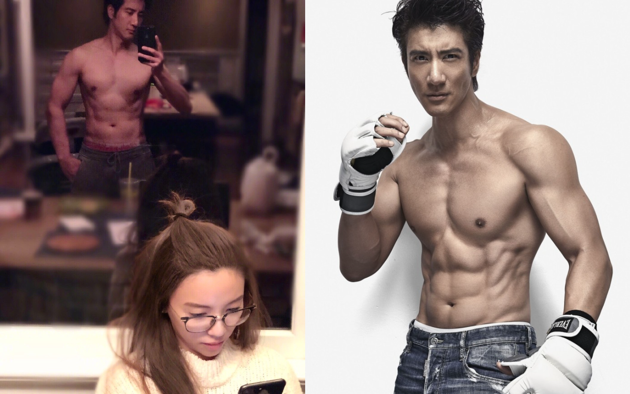 王力宏擁有精壯肌肉，分居前曾發文：「要練成怎樣，老婆才會注意我？」（宏聲提供、翻攝自王力宏微博）